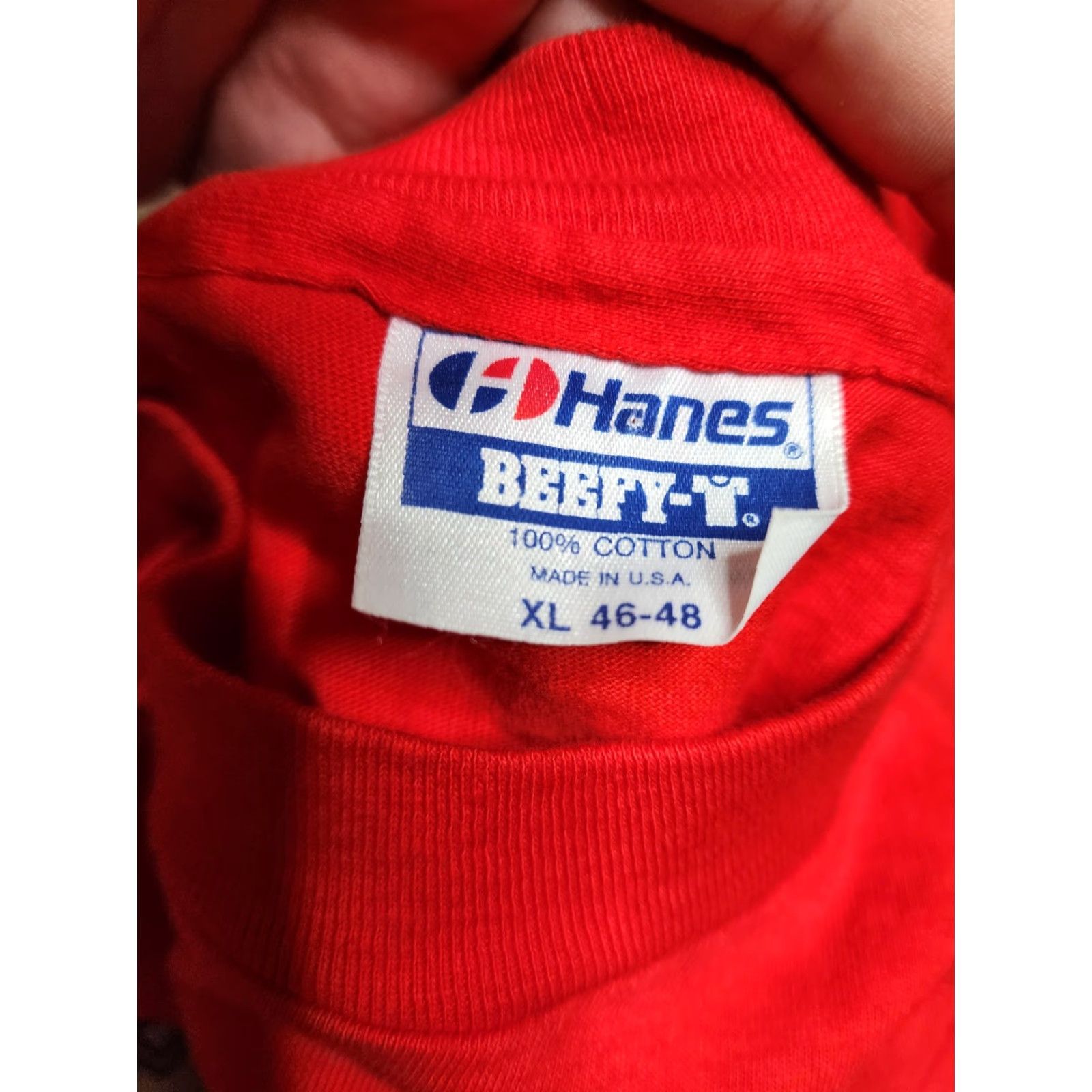 Hanes VINTAGE 1990s Hanes Men's XL Graphic T-Shirt University Bid Day Lion Double-Sided Crew Neck Cotton Blend Red Size US XL / EU 56 / 4 - 6 Thumbnail