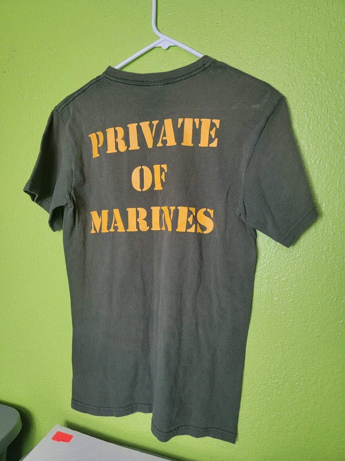 Anvil U.S. Private Of Marines Shirt by Anvil Green Small Tee Size ONE SIZE - 1 Thumbnail