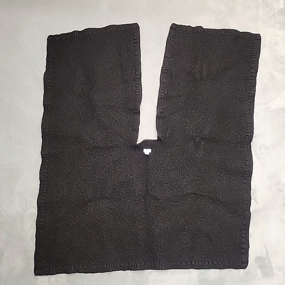 Vintage Cuyana Women OS Black Wool Blend Poncho Cape Minimalist Open Front Size ONE SIZE - 4 Thumbnail