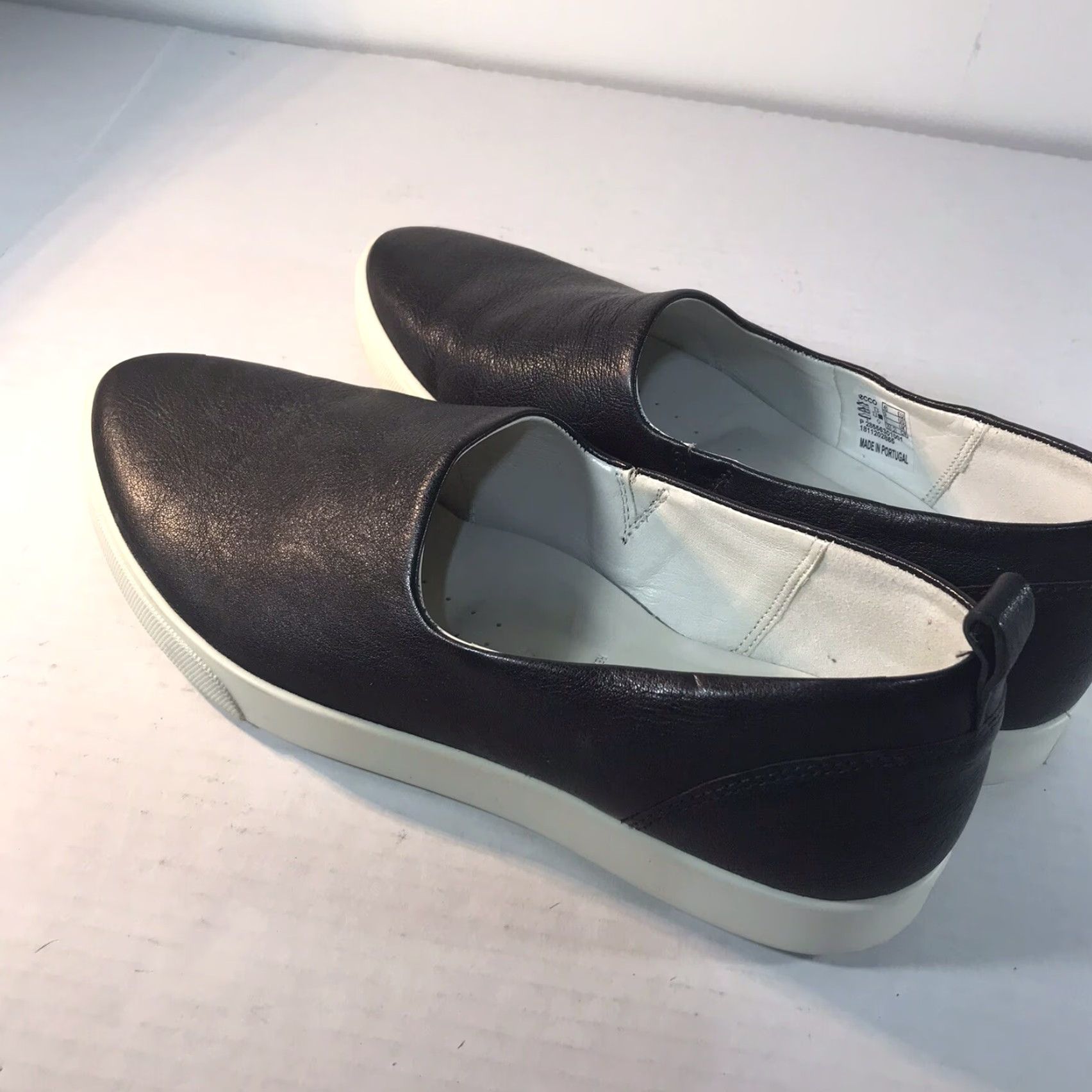 Ecco Ecco Women's Leather Loafers Slip On Flat Size 9 Black Casual Travel Workwear Size US 9 / IT 39 - 7 Thumbnail