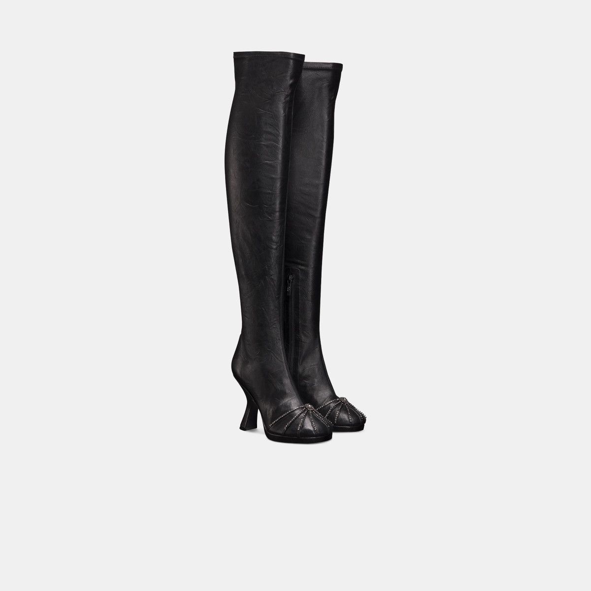 Dior o1bcso1str0225 Origine Heeled Thigh Boot in Black Size US 8 / IT 38 - 2 Thumbnail