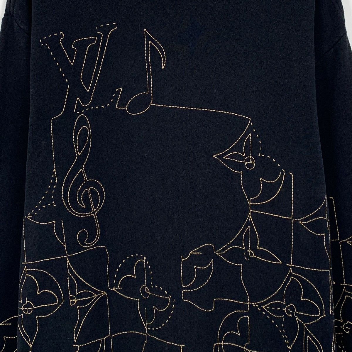 Louis Vuitton Louis Vuitton Black Logo Musical Note Knit Sweater K26WX Size US XXL / EU 58 / 5 - 4 Thumbnail