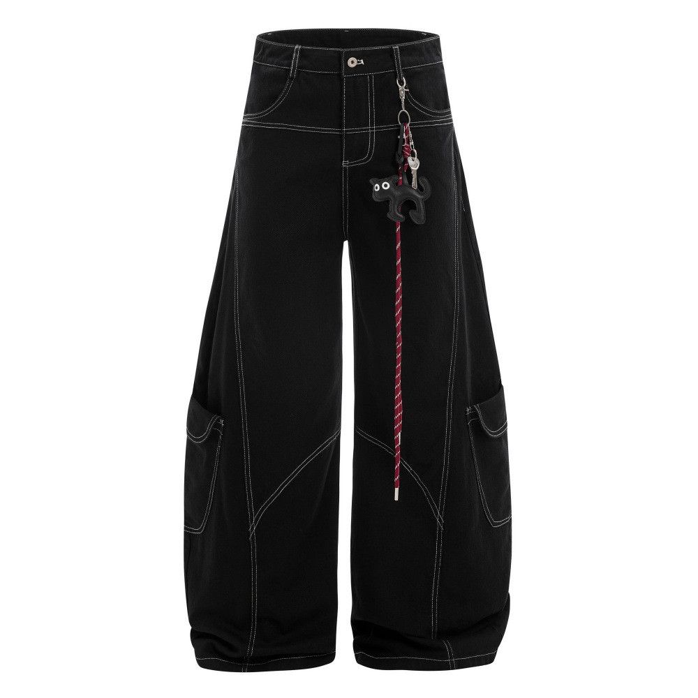 Vintage Men's high street stitching retro workwear wide-leg jeans Size US 32 / EU 48 - 1 Thumbnail