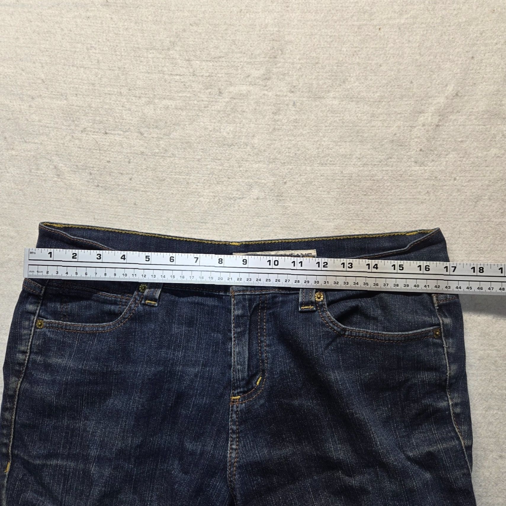 DKNY DKNY Soho Jeans Bootcut Mid Rise Denim Pants Women 14R Blue Cotton Blend Regular Stretch Pockets Zipper Button Denim Jeans Modern 90s? Wait. Size 36" / US 14 / IT 50 - 4 Thumbnail