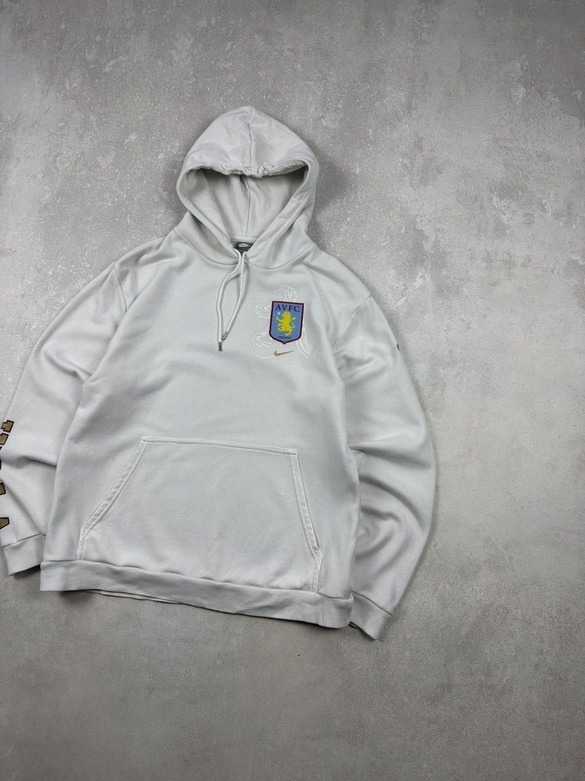 Nike Vintage Nike 00s Aston Villa FC Football Hoodie Soccer Size US L / EU 52-54 / 3 - 3 Thumbnail