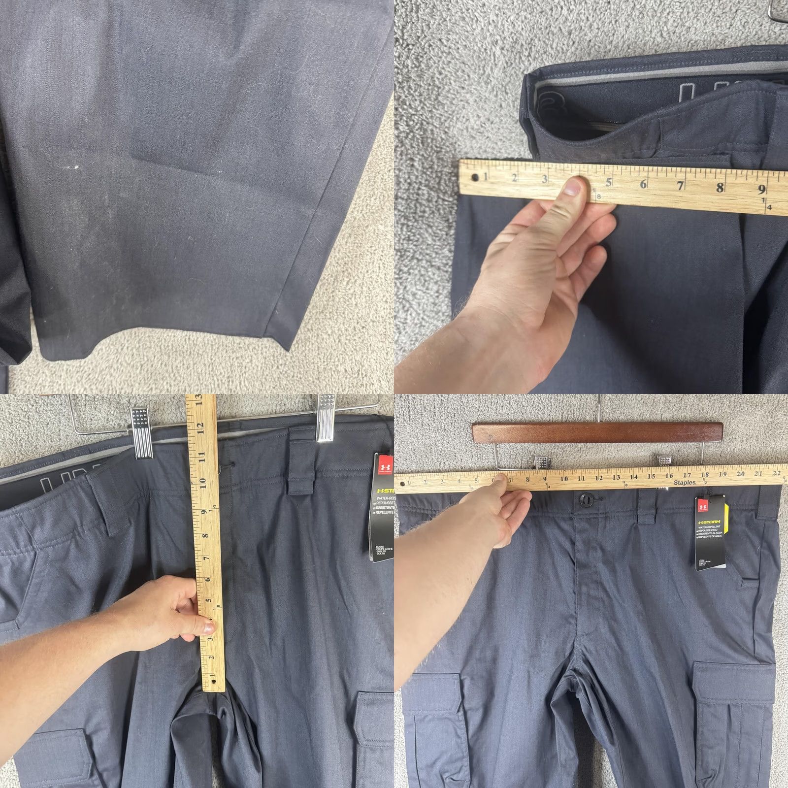 Under Armour Under Armour UA Storm Cargo Pants Mens 46x37 Navy Blue Water-Repellent Workwear Size US 30 / EU 46 - 8 Thumbnail