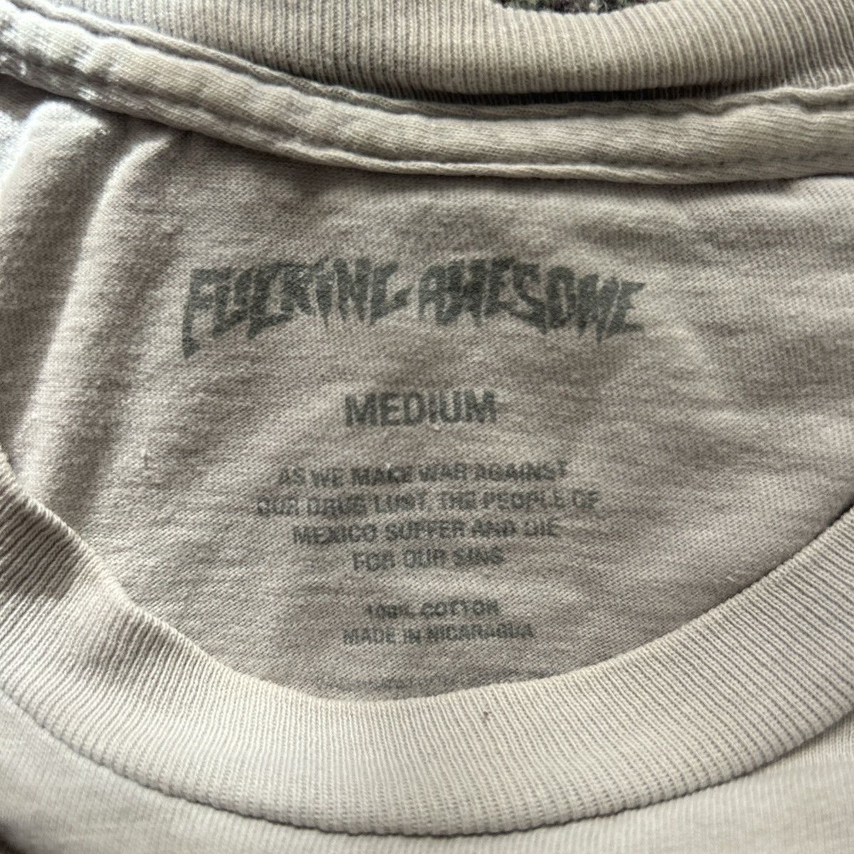 Fucking Awesome FUCKING AWESOME white embroidered graphic tee Size US M / EU 48-50 / 2 - 5 Thumbnail