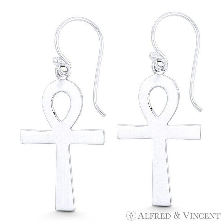 Other Egyptian Ankh Cross "Key-of-Life" Charm Hook Earrings Size ONE SIZE - 1 Preview