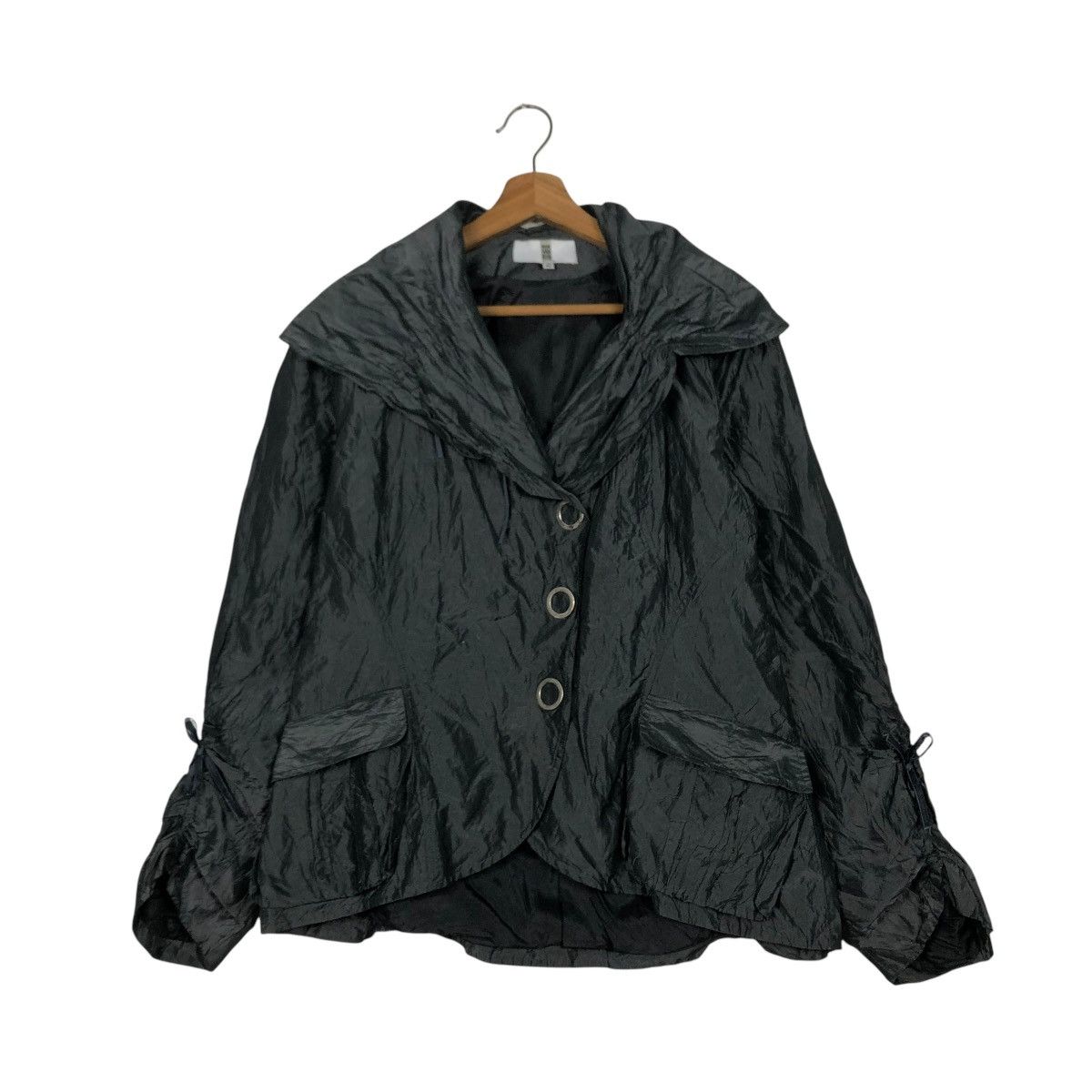 Vintage LIGHT BUTTON JACKET DOUBLE COLLAR IRENE VAN RYB ISSEYMIYAKE Size US M / EU 48-50 / 2 - 3 Thumbnail