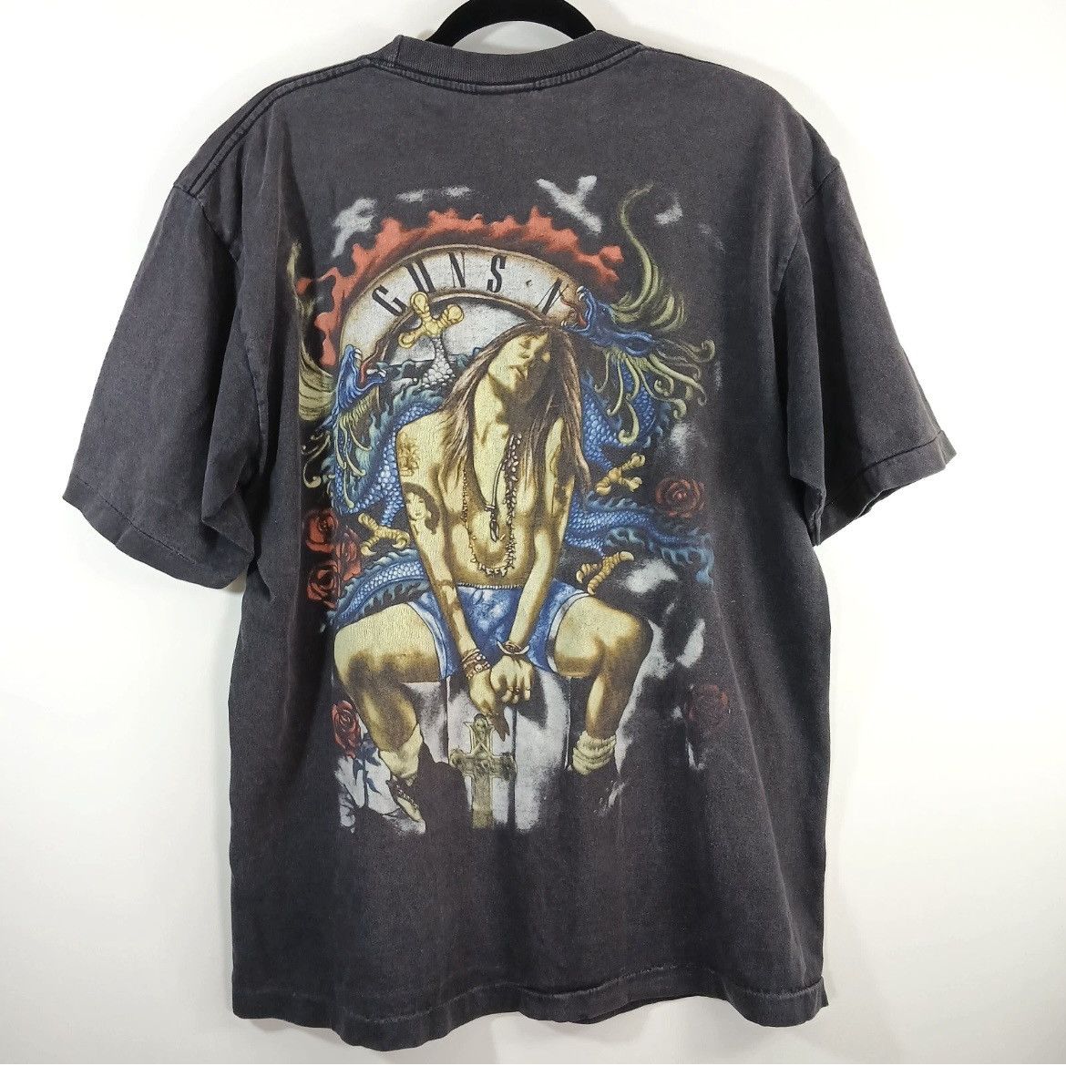 Vintage Vintage 90s Guns n Roses tee Size US L / EU 52-54 / 3 - 2 Thumbnail