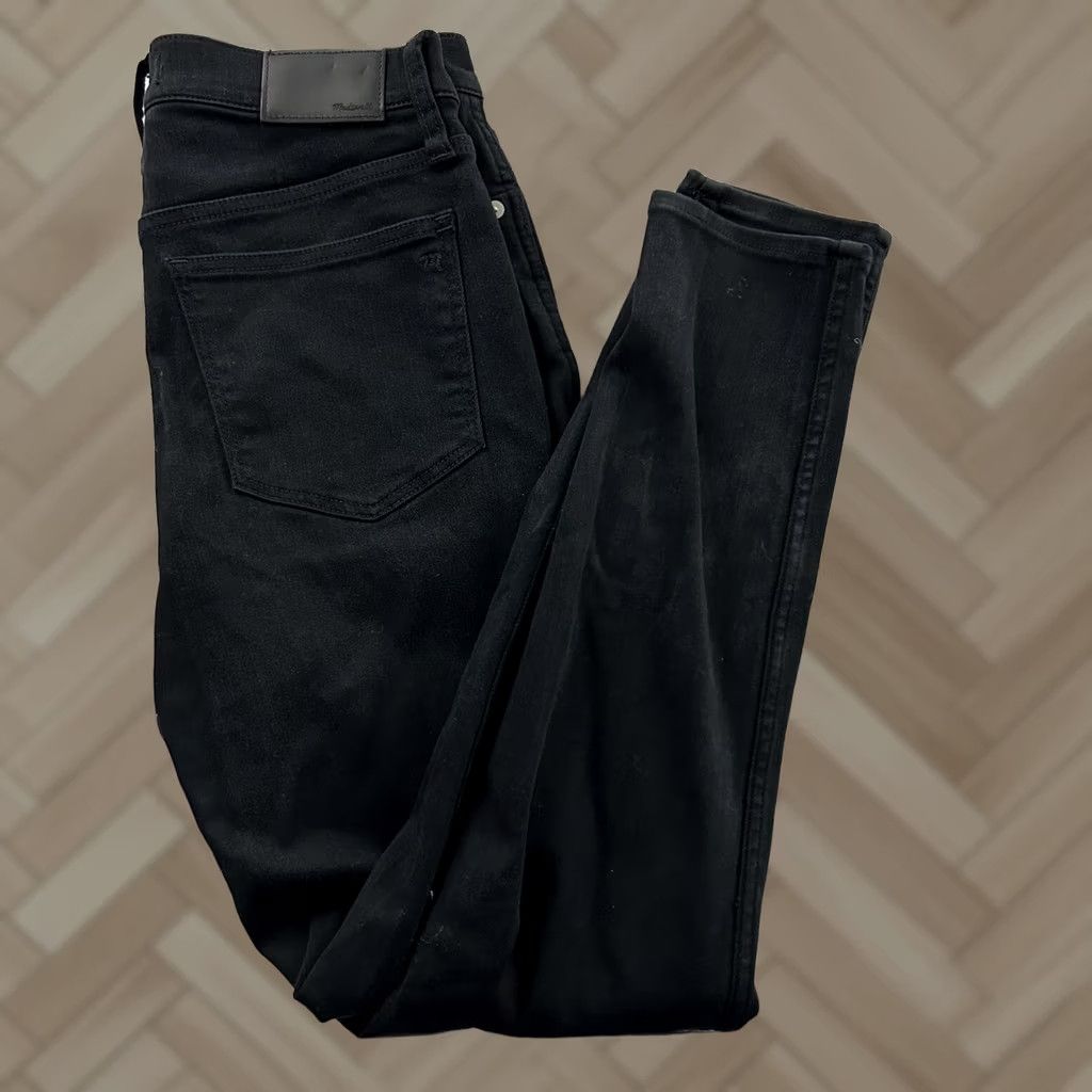 Madewell Madewell Jeans Women 29 Black Skinny Denim Stretch 10" High Rise Slim Button Capable N/A Size 29" - 1 Thumbnail