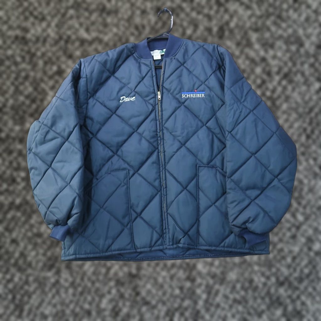Vintage VINTAGE Samco Bomber Jacket Short Quilted Nylon 2XL Blue USA Men’s 80s 90s Classic Size US XXL / EU 58 / 5 - 1 Thumbnail
