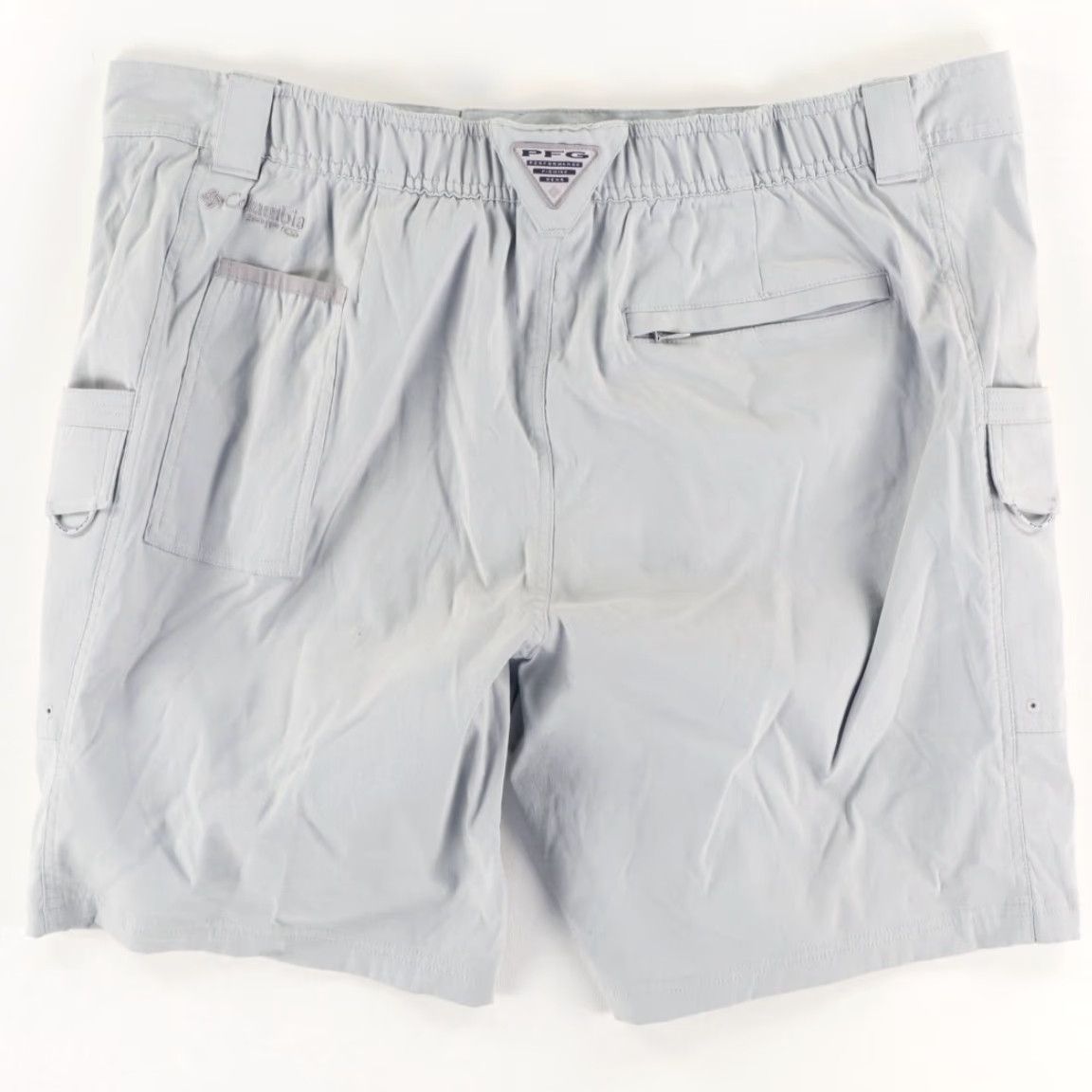 Vintage Columbia PFG Fishing Nylon Woven Cargo Shorts Gray Men's XL Cargo Shorts, Gray, Columbia, Mens, XL, Regular Fit Size US 36 / EU 52 - 3 Thumbnail