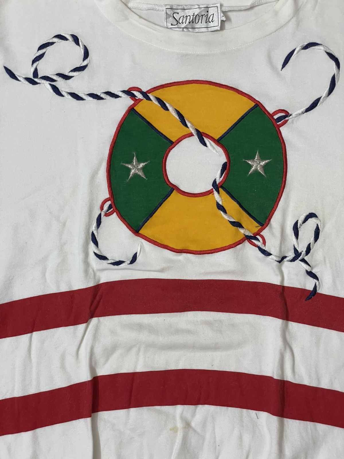 Designer × Vintage VINTAGE 90s SANTORIA COUNTRY SL T-SHIRT Size L / US 10 / IT 46 - 3 Thumbnail