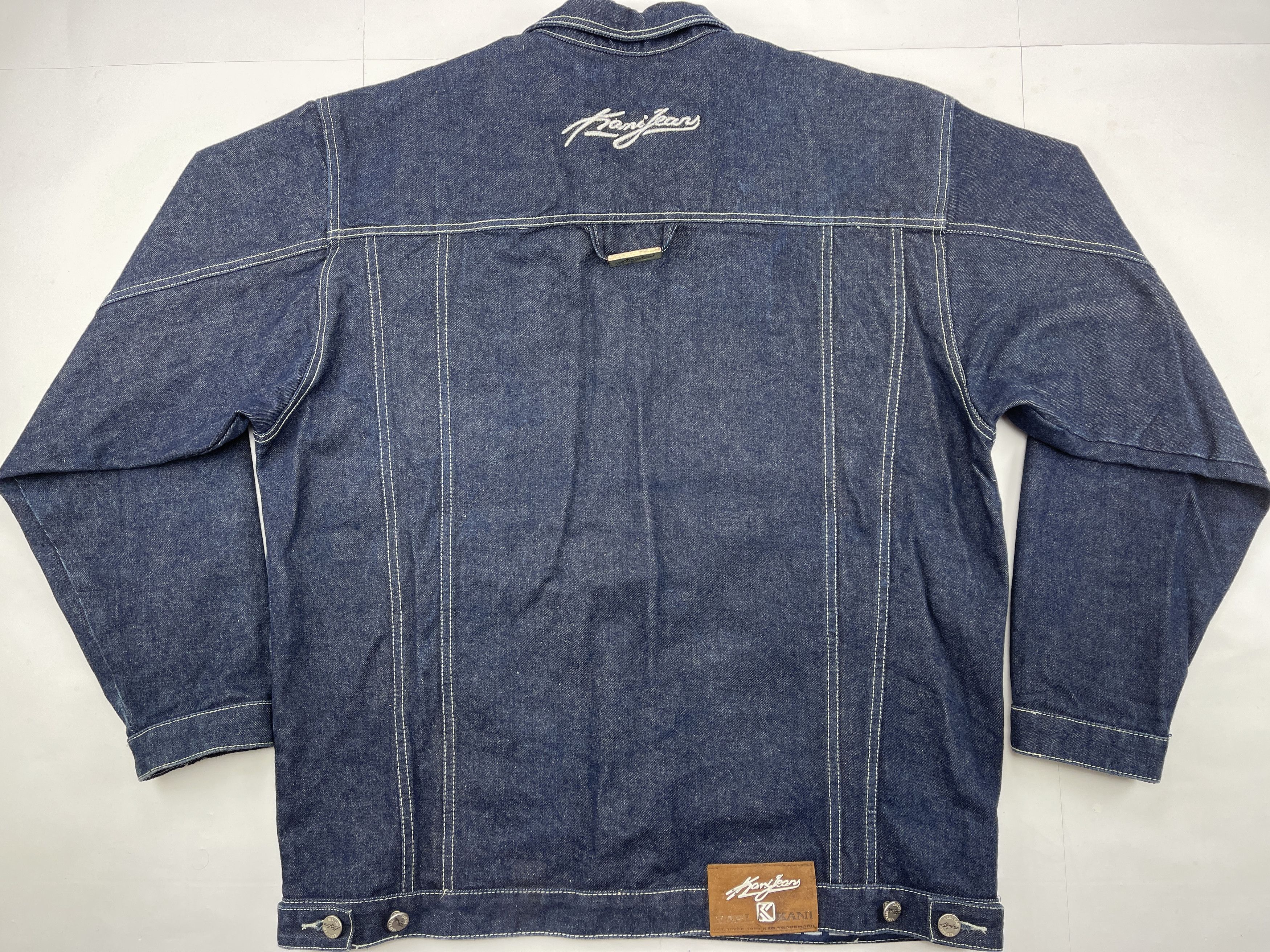 Karl Kani jacket, blue, vintage Kani denim jacket, 90s XL