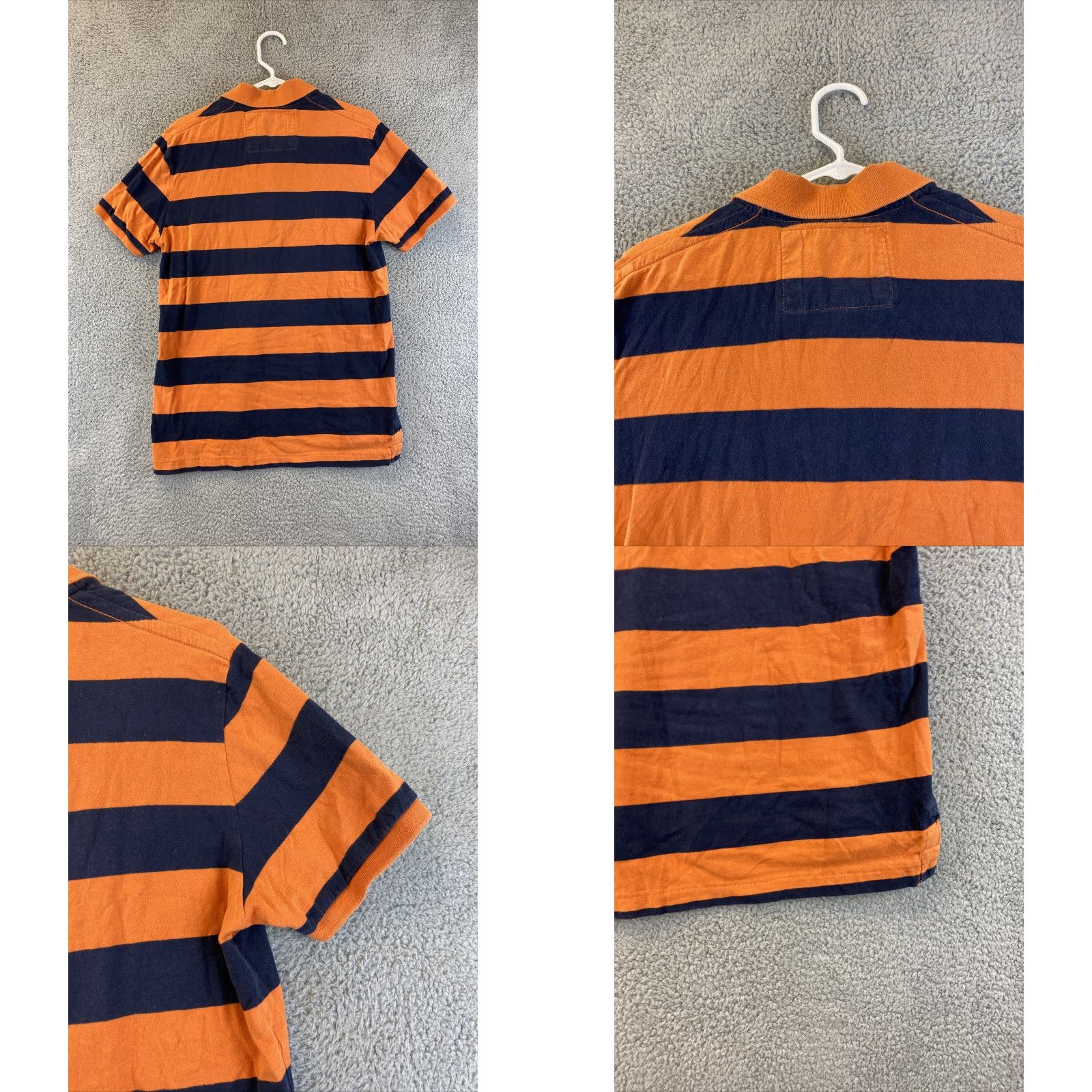American Eagle Outfitters American Eagle Polo Shirt Men's L Short Sleeve Striped Logo Orange Mens Size US L / EU 52-54 / 3 - 8 Thumbnail