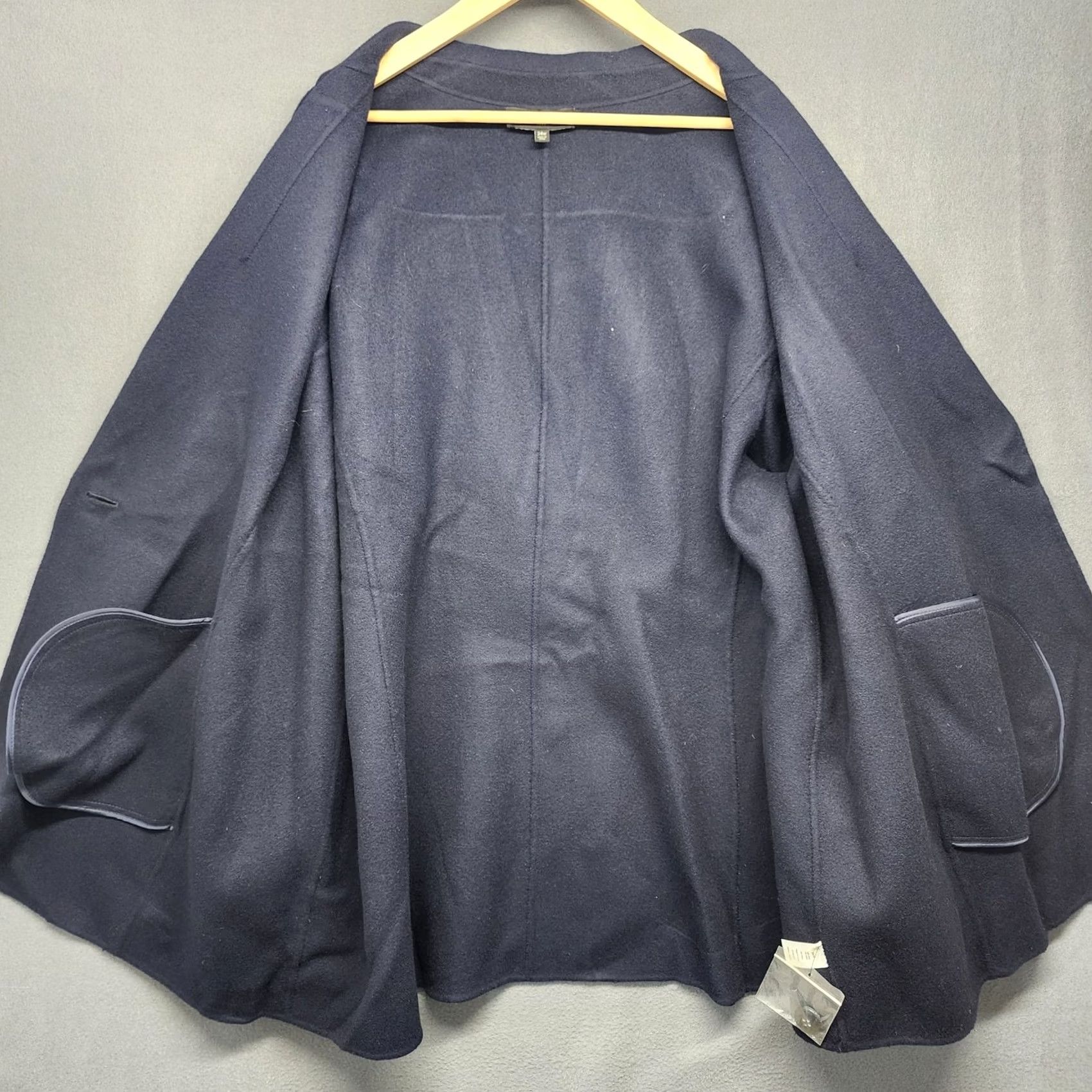 Talbots VINTAGE Talbots Jacket Blazer Womens Plus 24W Navy Blue Wool Blend Classic Office Men? No Size 4XL / US 24-26 - 3 Thumbnail