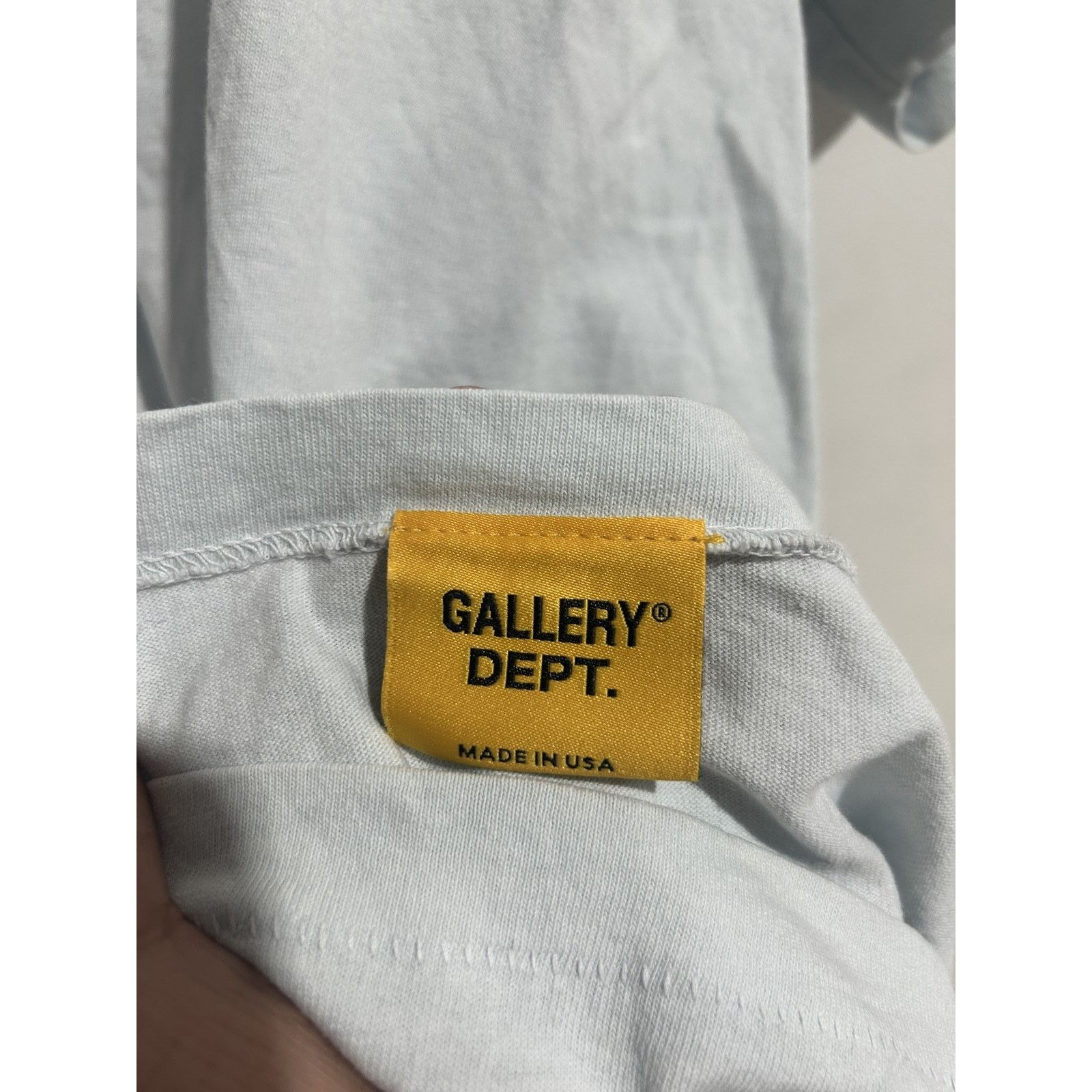 Gallery Dept. GALLERY DEPT. LOGO PRINT BABY BLUE TEE SIZE XL PREOWNED Size US XL / EU 56 / 4 - 4 Thumbnail