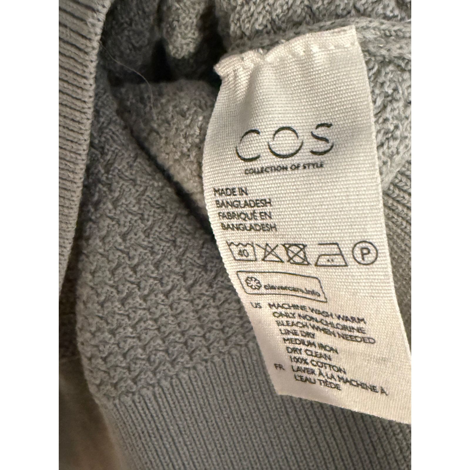 Cos COS Gray Men's Sweater Size Small - Excellent Condition Size US S / EU 44-46 / 1 - 4 Thumbnail