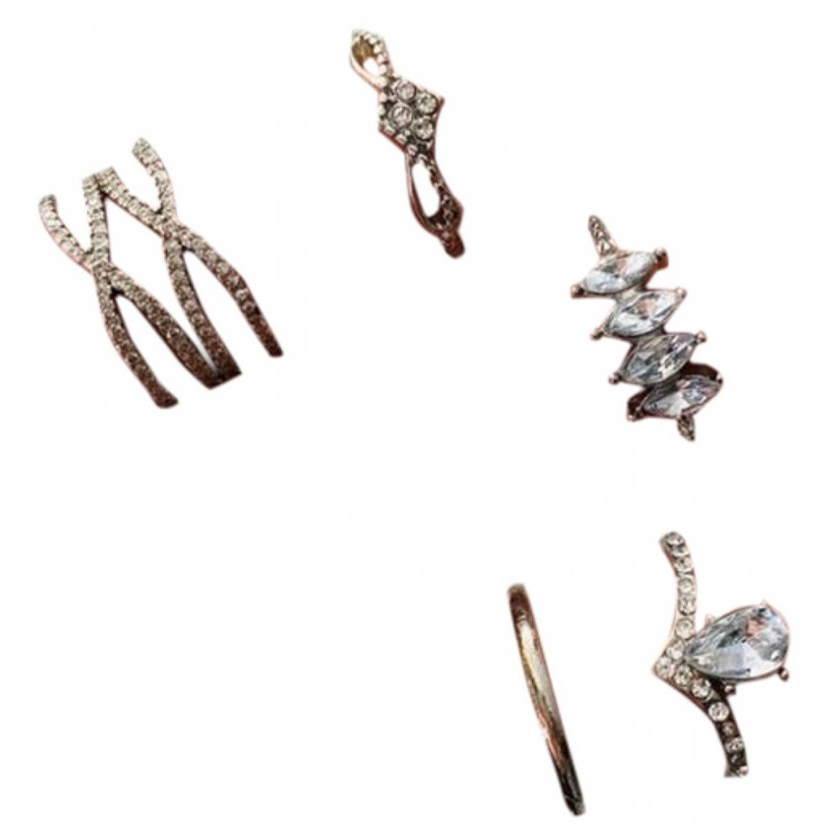 Nordstrom NORDSTROM Silver Band Stone Retro Vintage Ring Jewelry Set Size ONE SIZE - 5 Thumbnail
