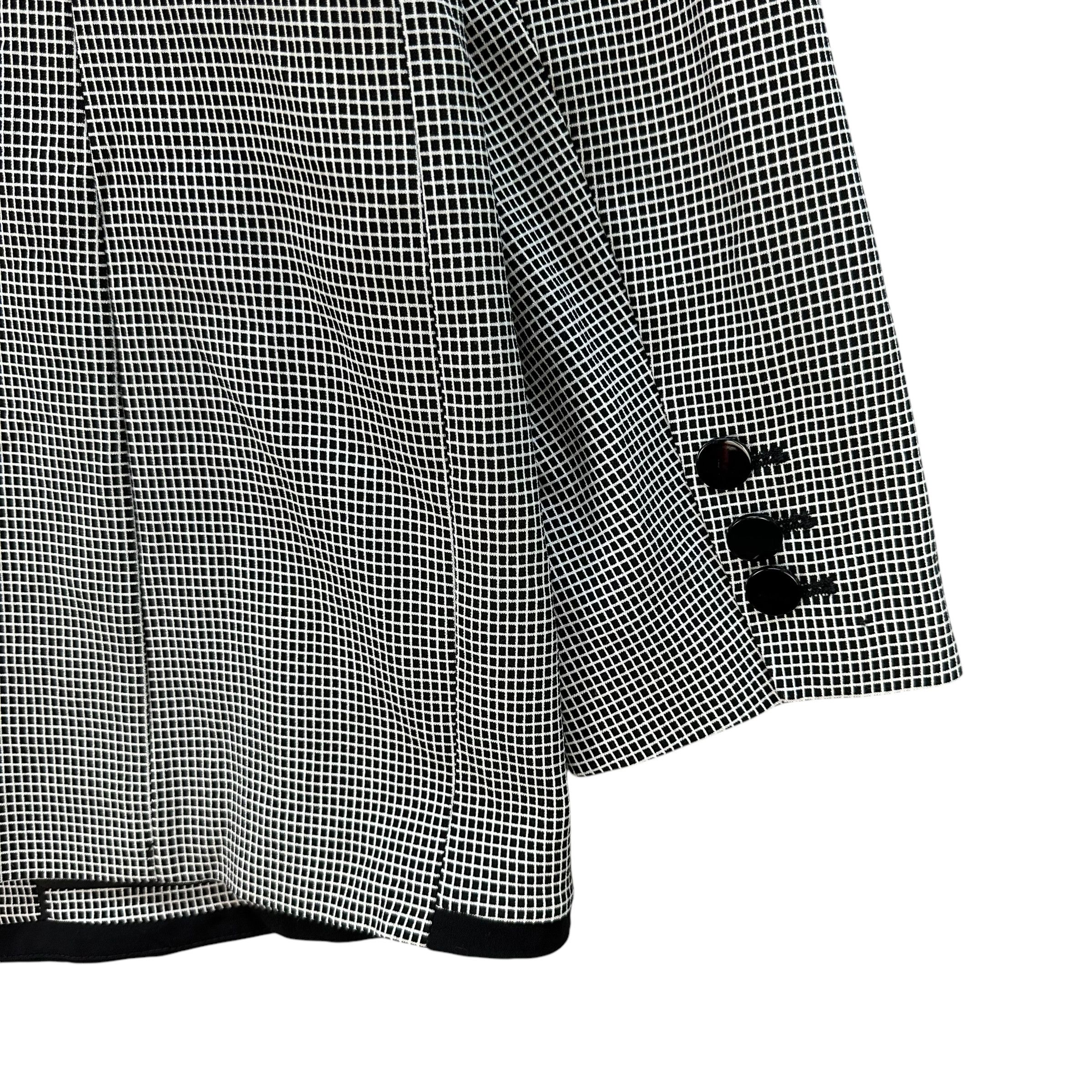 Calvin Klein CALVIN KLEIN Single Button Small Check Blazer #A71-1723 Size XL / US 12-14 / IT 48-50 - 13 Thumbnail