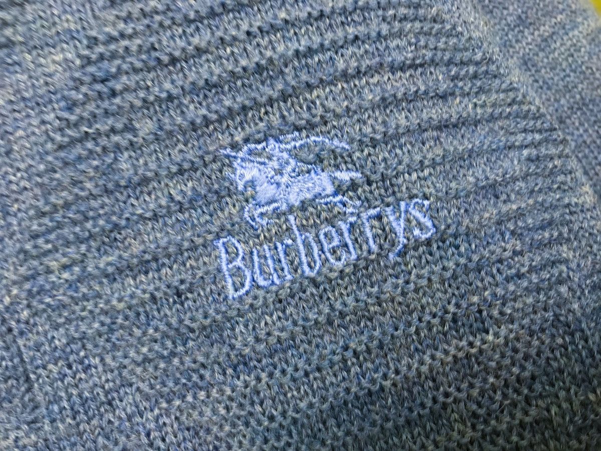 Burberry VINTAGE BURBERRY KNIT SWEATER Blue Pure New Wool MENS Size US XL / EU 56 / 4 - 9 Thumbnail