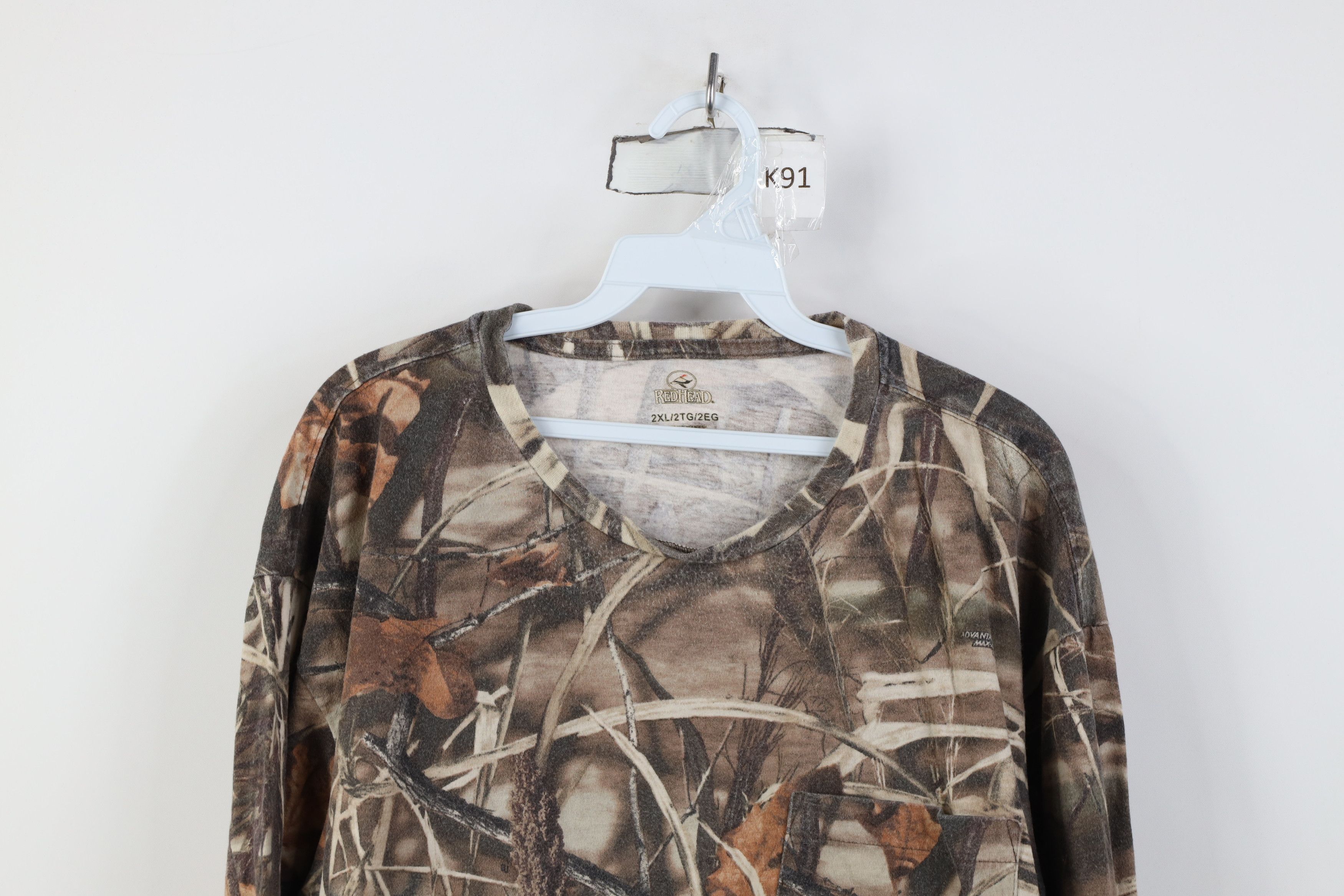 Vintage Vintage Y2K Streetwear Camouflage Long Sleeve Pocket T-Shirt Size US XXL / EU 58 / 5 - 2 Thumbnail