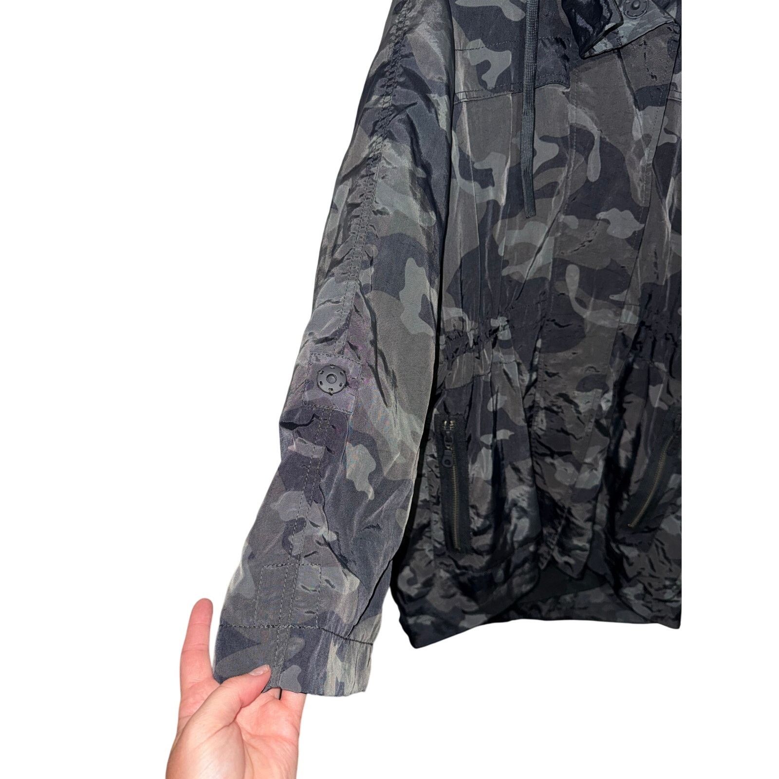 Agora Anorak Crinkle Nylon Rain Jacket - Size Large - Excellent! Size L / US 10 / IT 46 - 3 Thumbnail