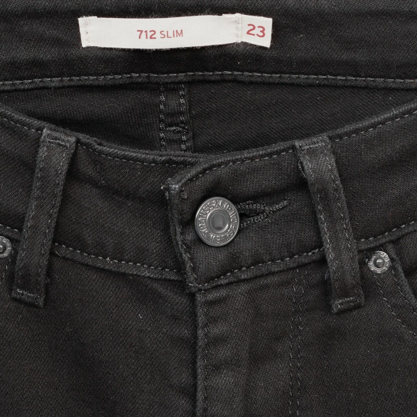 Levi's STRAUSS 712 Slim Women W23 L32 Jeans Trousers Slim Low Size 23" - 3 Thumbnail