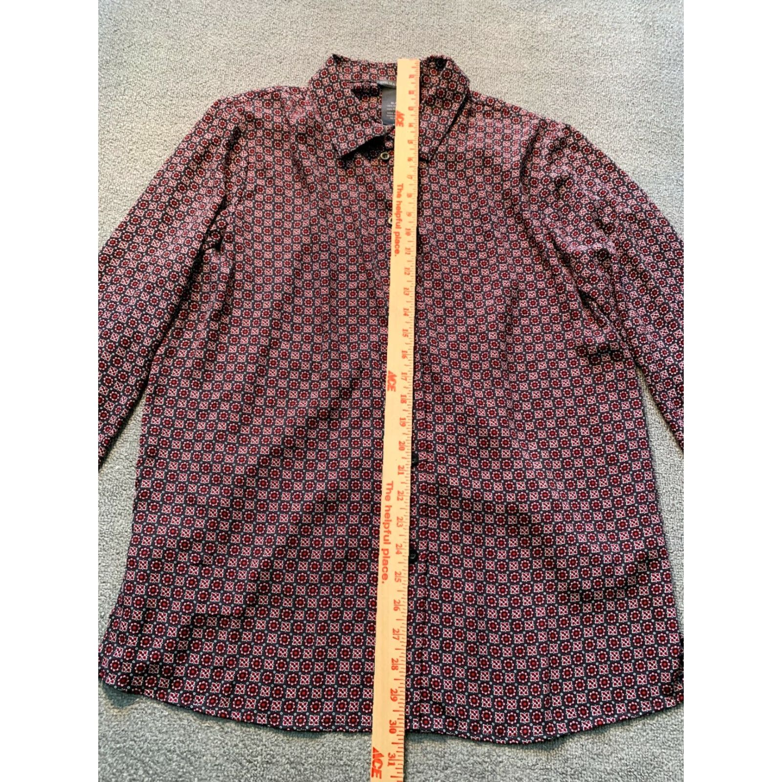 Vintage Chelsea and Theodore Top Womens XL Button-Up Floral Long Sleeve Polyester Shirt Size XL / US 12-14 / IT 48-50 - 4 Thumbnail