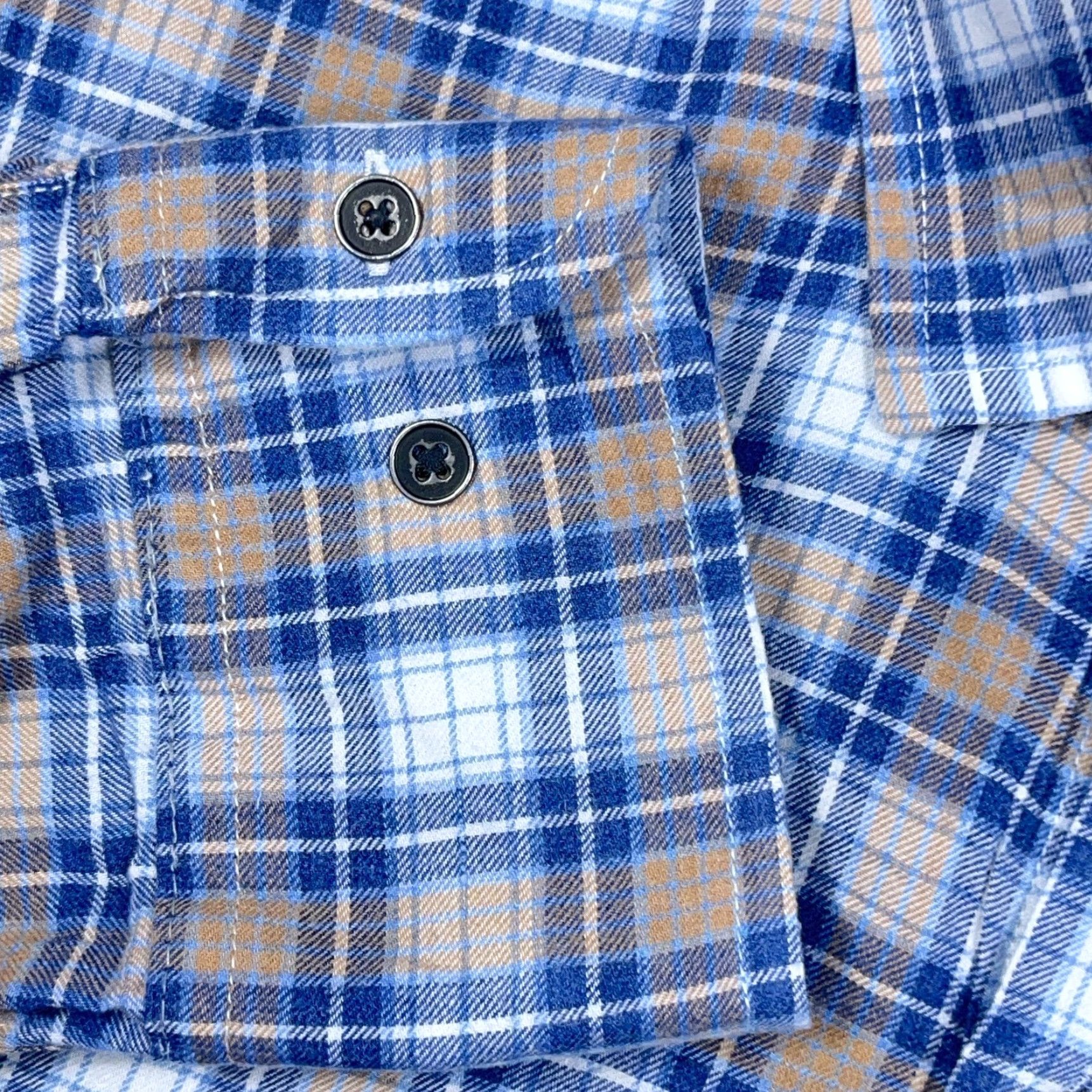 Peter Millar Peter Millar Shirt Men Large Blue Plaid Button-Up Lightweight Cotton Lyocell Nylon Spandex Casual Classic Size US L / EU 52-54 / 3 - 4 Thumbnail