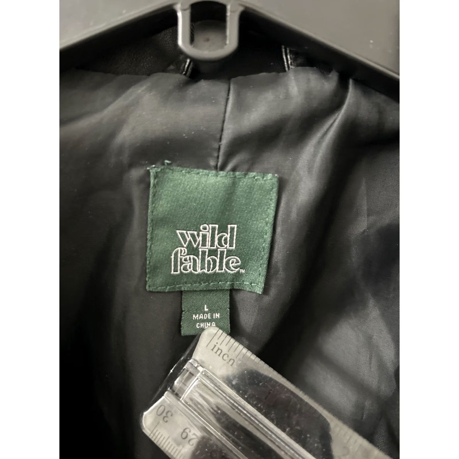Vintage Wild Fable Black Faux Leather Jacket Womens Large Moto Biker Belted L/S Over Sized Casual Party 90s Womens Size L / US 10 / IT 46 - 5 Thumbnail