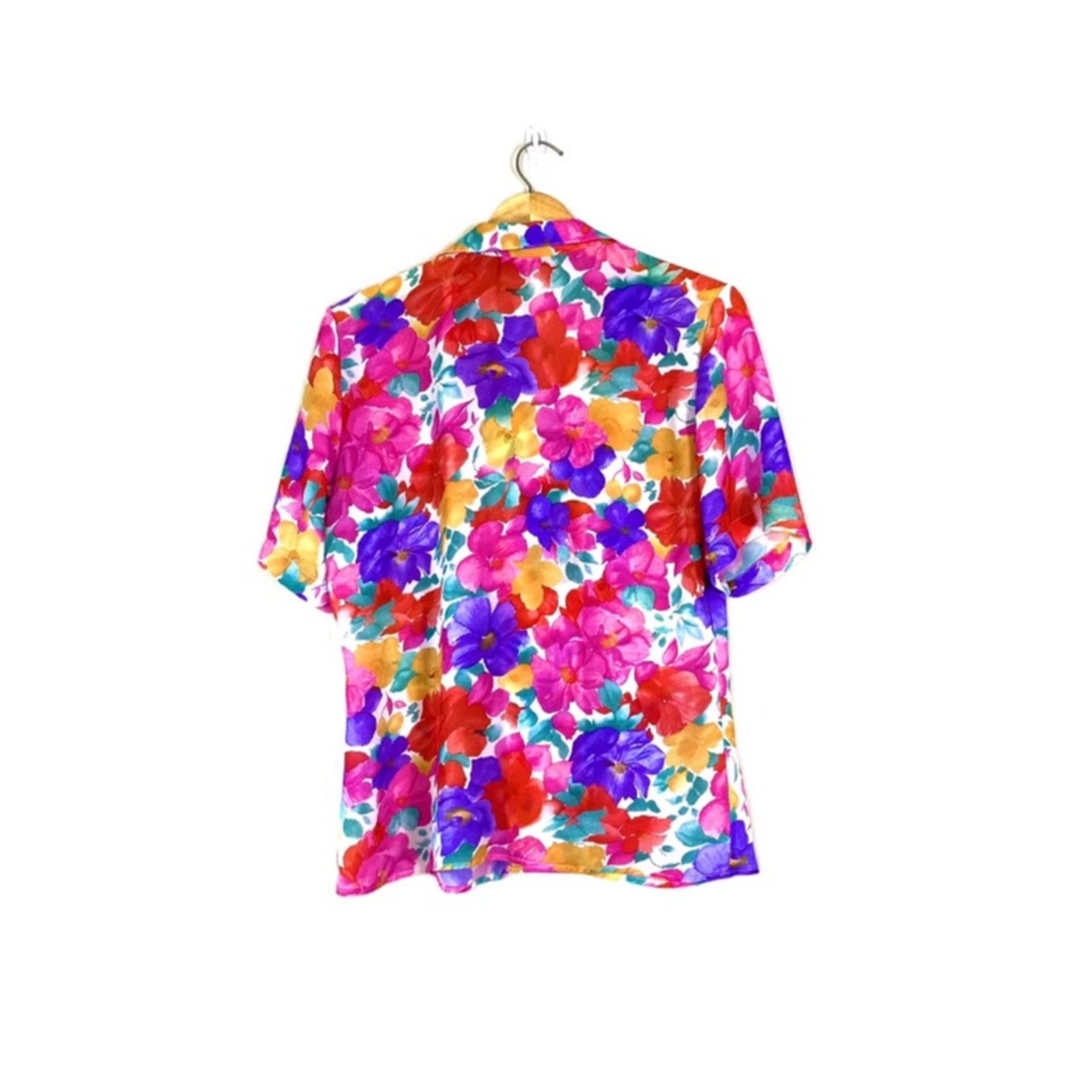 Vintage Vintage Vibrant Floral Laura Mae Button Front Shirt 8 Size M / US 6-8 / IT 42-44 - 2 Thumbnail