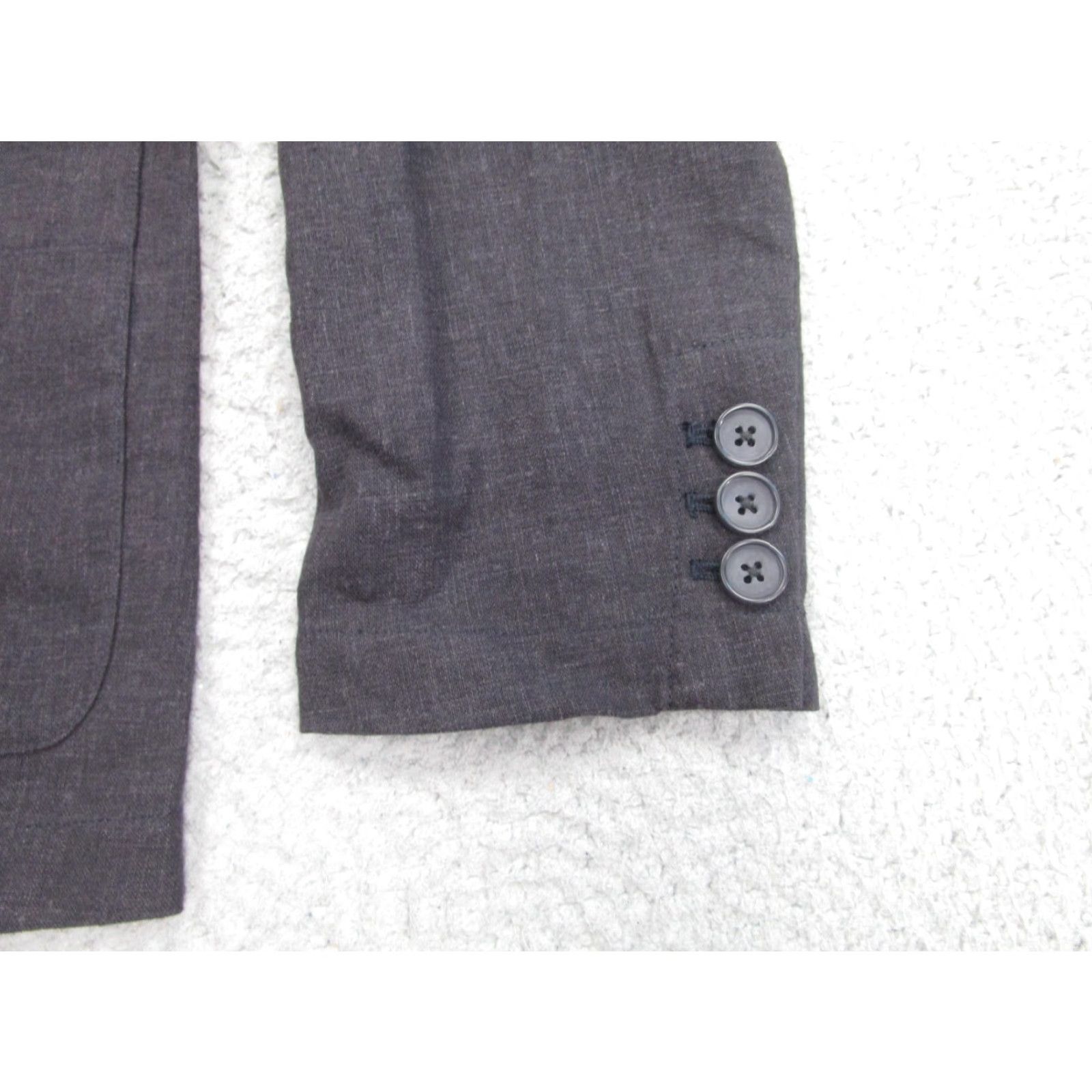 Vintage Rohan Blazer Mens 40 Gray Linen Plus Polyester Sport Coat Jacket Size 40R - 3 Thumbnail