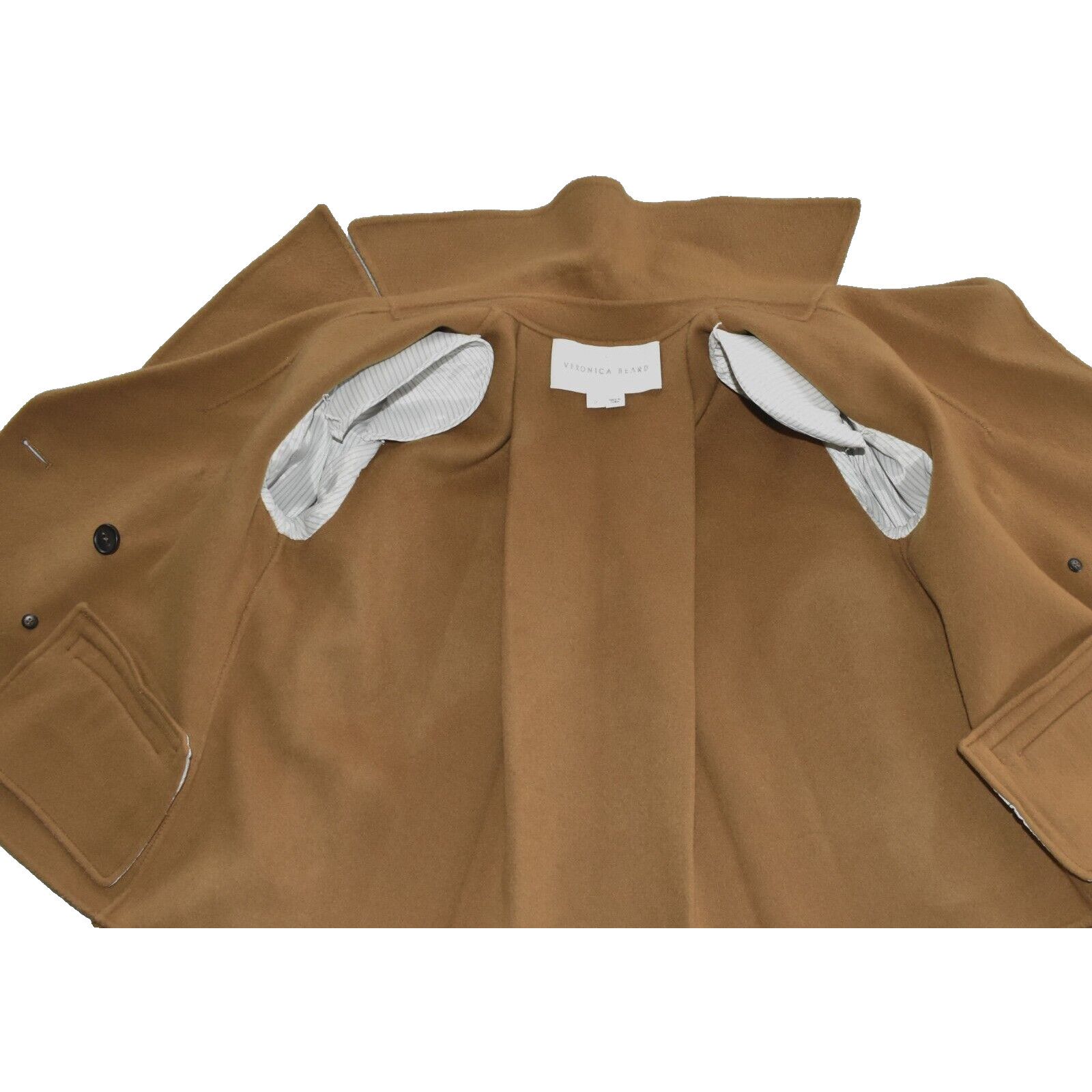 Veronica Beard VERONICA BEARD Camel Wool Double Breasted Crop Jacket Sz 0 Size XS / US 0-2 / IT 36-38 - 6 Thumbnail