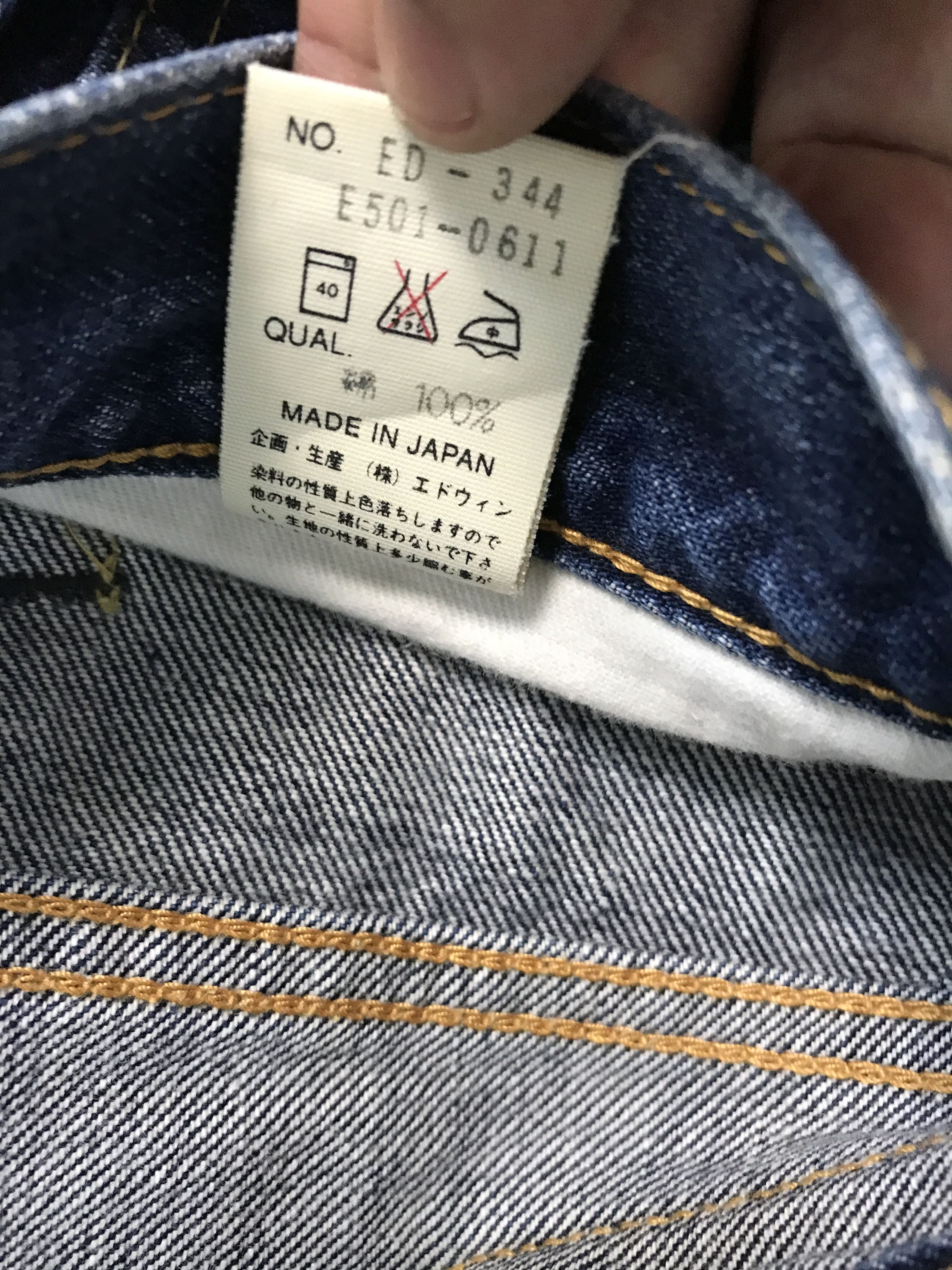 Edwin × Japanese Brand × Vintage 505X EDWIN Tag Orange Selvedge Blue Pant Size US 30 / EU 46 - 9 Thumbnail