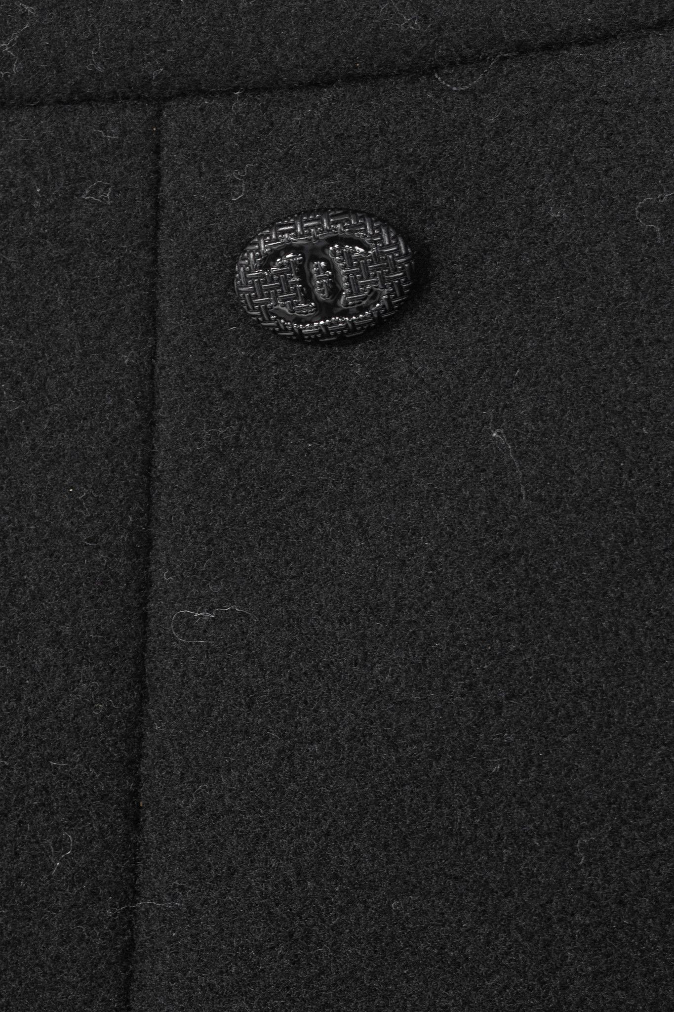 Chanel Chanel Black Wool-Blend Panelled A-Line Knee-Length Skirt Size 26" / US 2 / IT 38 - 6 Thumbnail