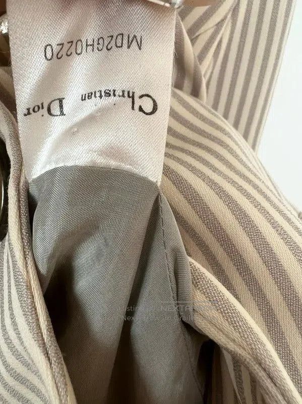 Dior Dior Striped Cotton Women's Jacket in Size L . Size L / US 10 / IT 46 - 4 Thumbnail