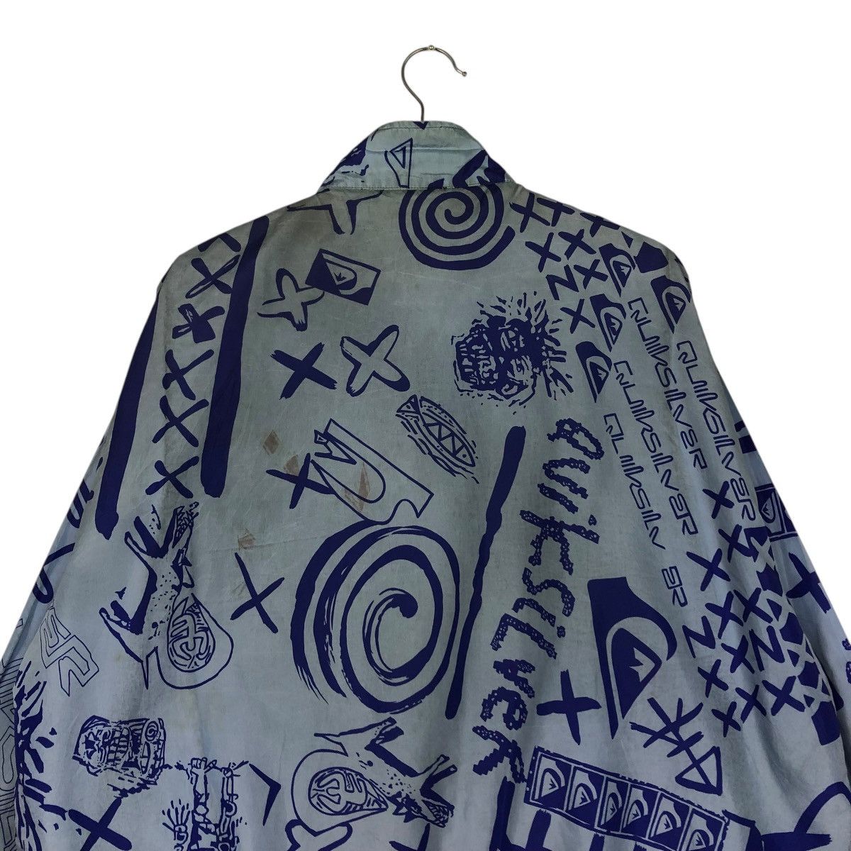 Quiksilver 🔥VINTAGE BOMBER JACKET ZIPPER QUICKSILVER OVERPRINT Size US L / EU 52-54 / 3 - 11 Thumbnail