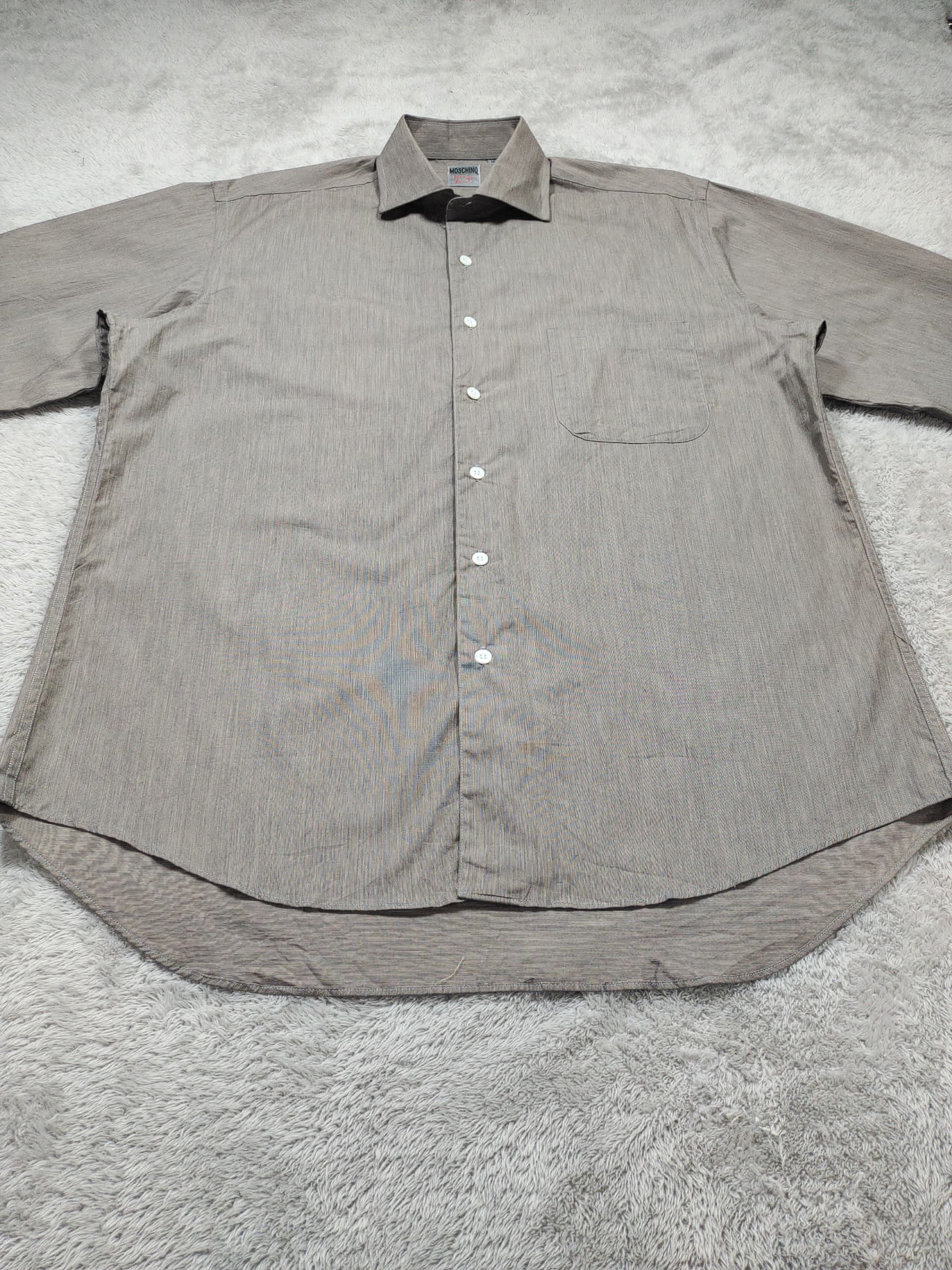 Moschino VINTAGE MOSCHINO GRAY BUTTON UP LONG SLEEVE SHIRT Size US M / EU 48-50 / 2 - 7 Thumbnail
