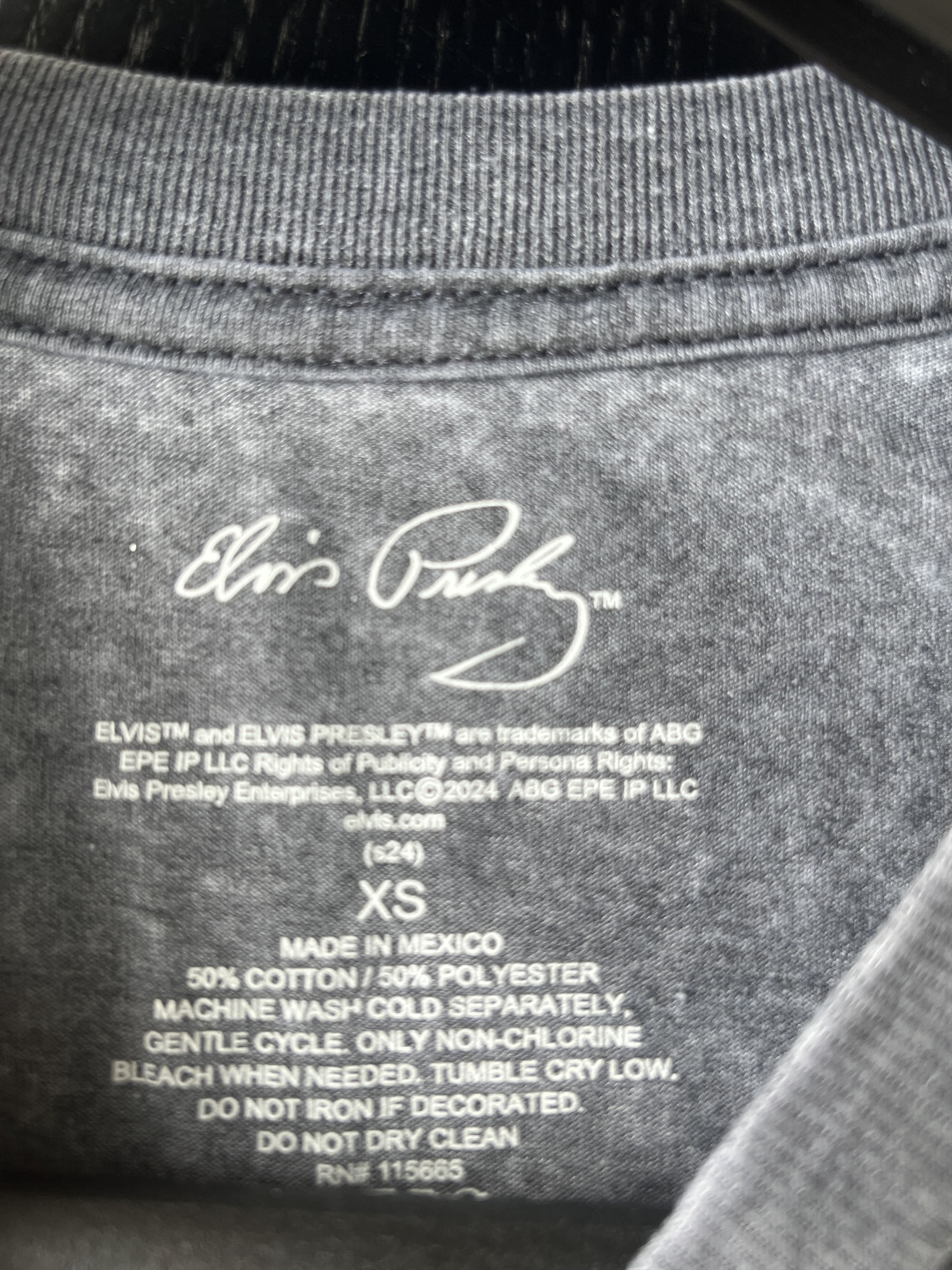 Other Elvis Presley Graphic T-Shirt Charcoal Gray Acid Wash Size XS / US 0-2 / IT 36-38 - 3 Thumbnail