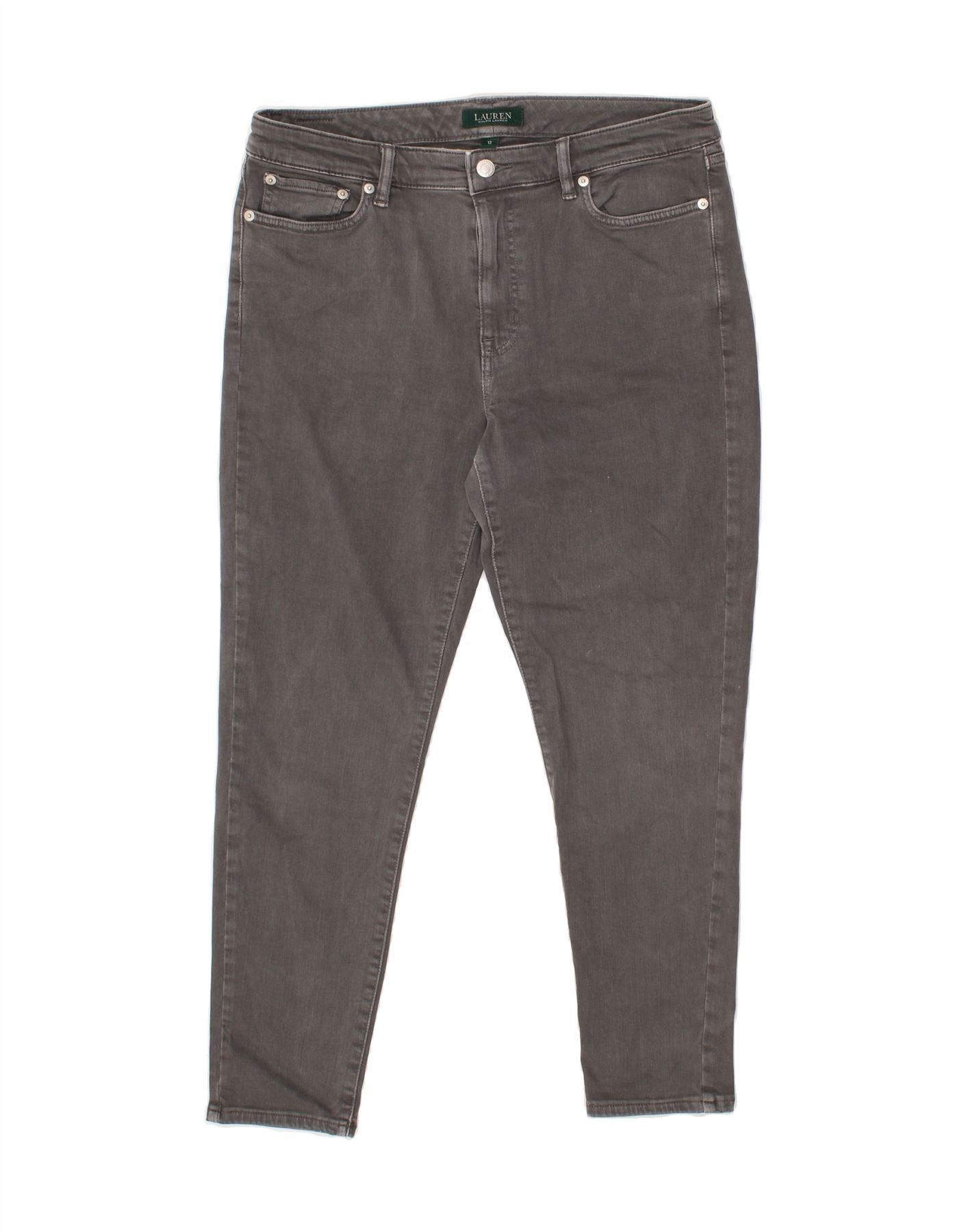 Ralph Lauren Womens Skinny Jeans US 12 Large W34 L26 Grey Cotton Size 24" / US 00 / IT 34 - 1 Thumbnail