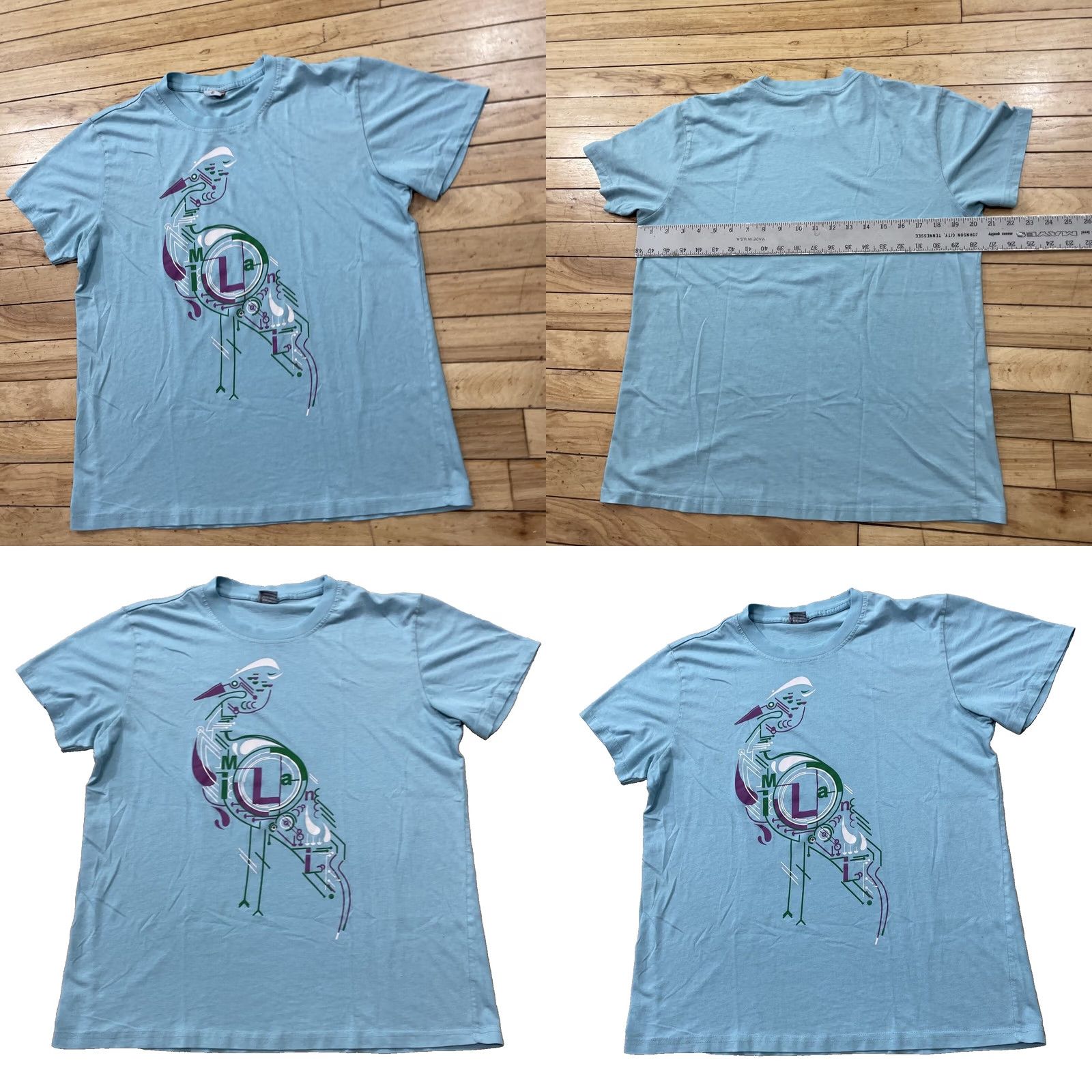 Vintage VINTAGE Milani Bird Abstract Art Light Blue Graphic Tee S Shirt Men XS Size US S / EU 44-46 / 1 - 9 Thumbnail