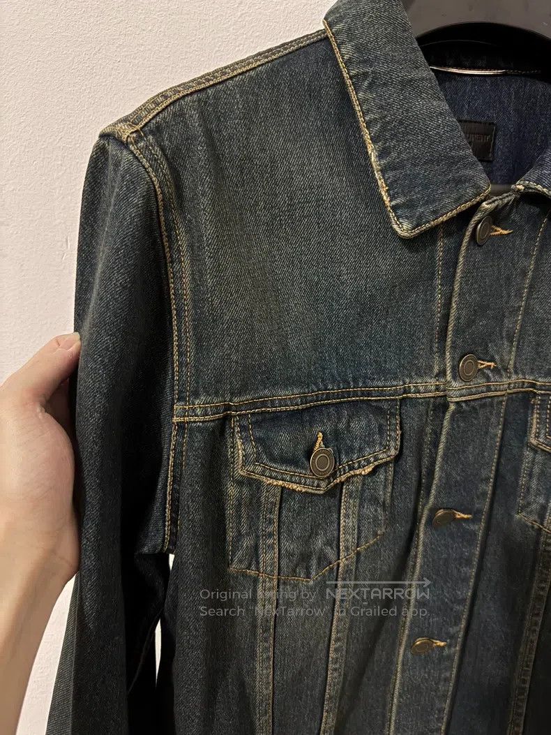 Saint Laurent Paris Saint Laurent Paris Ochre deep blue basic denim jacket Size US XL / EU 56 / 4 - 4 Thumbnail