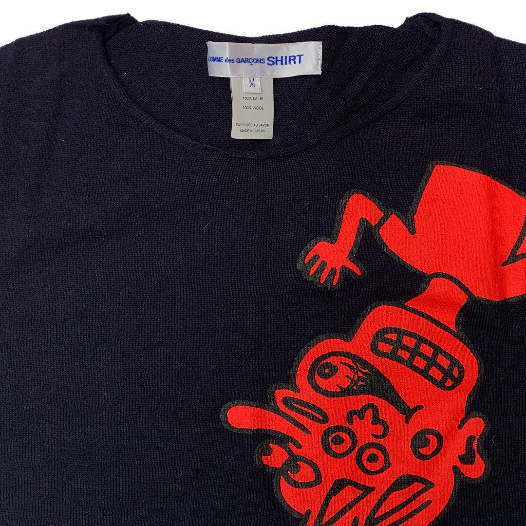 Comme des Garcons SHIRT Comme des Garcons Shirt CDG - Red Face Knit Jumper - M Size US M / EU 48-50 / 2 - 4 Thumbnail