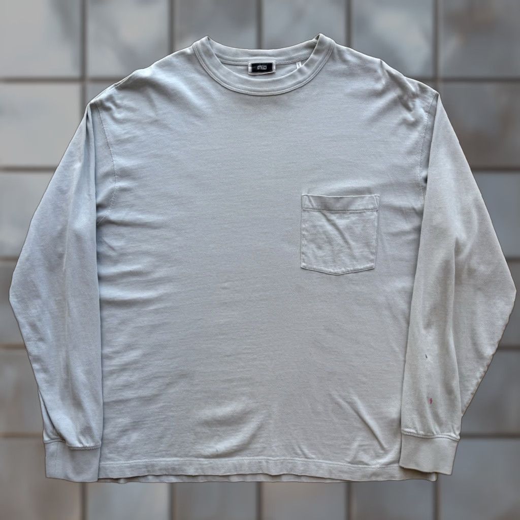 Kith Kith Shirt Long Sleeve Medium Light Gray Cotton M Men Crew Neck Logo Streetwear 90s USA American California New York Shirt Size US M / EU 48-50 / 2 - 1 Thumbnail