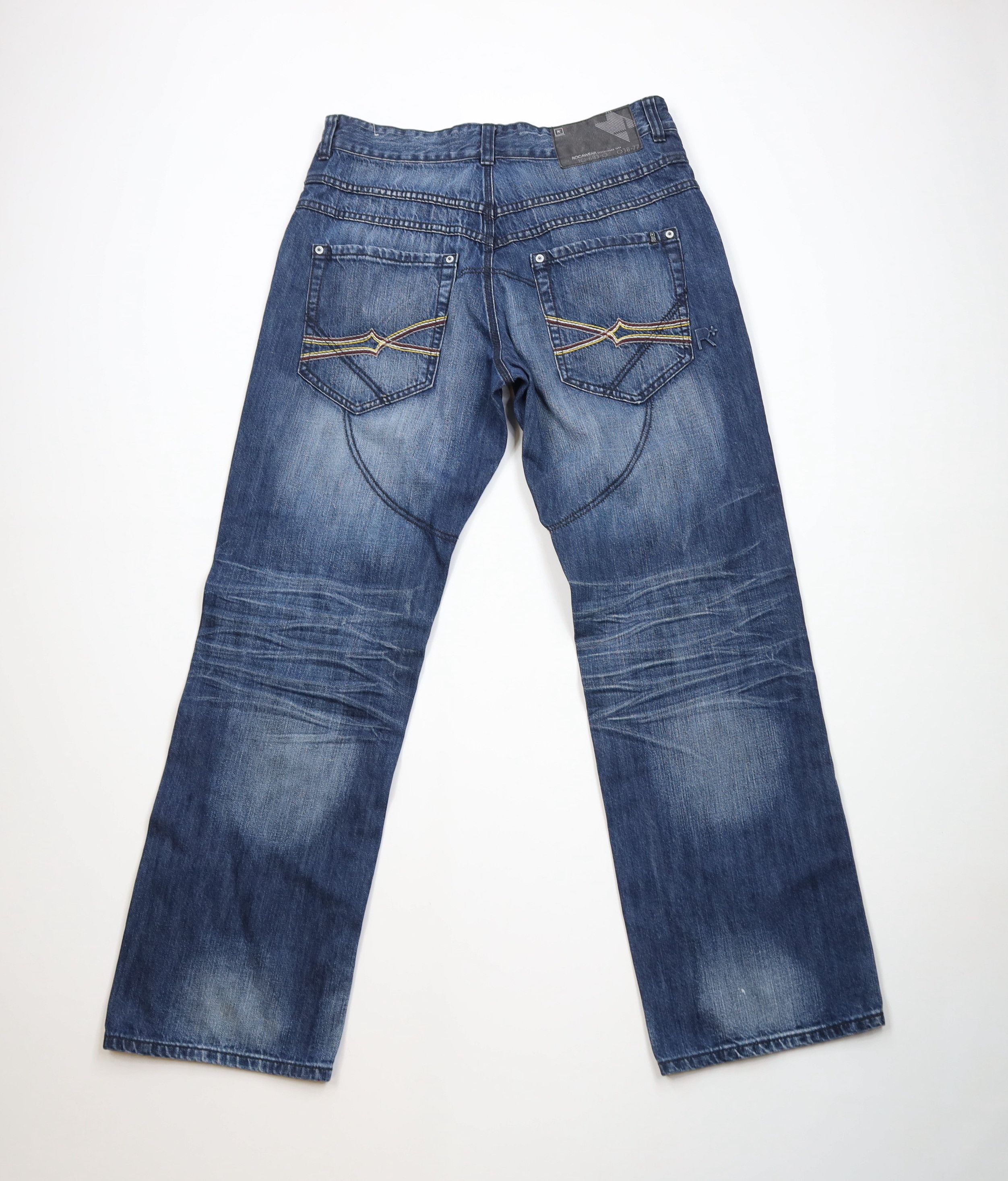 Rocawear Vintage 90s Y2K Rocawear Wide Leg Denim Jeans Blue Cotton Size US 36 / EU 52 - 7 Thumbnail