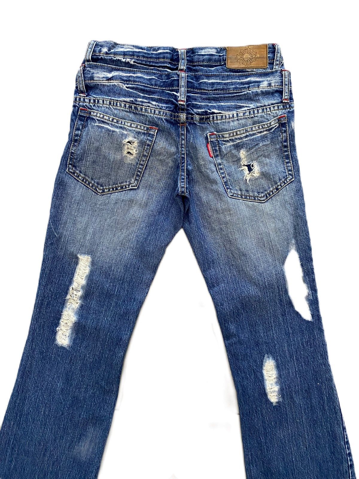 Japanese Brand × Tornado Mart THRASHED DOUBLE WAIST RIPPED DESIGN TORNADO MART Size US 29 - 2 Thumbnail