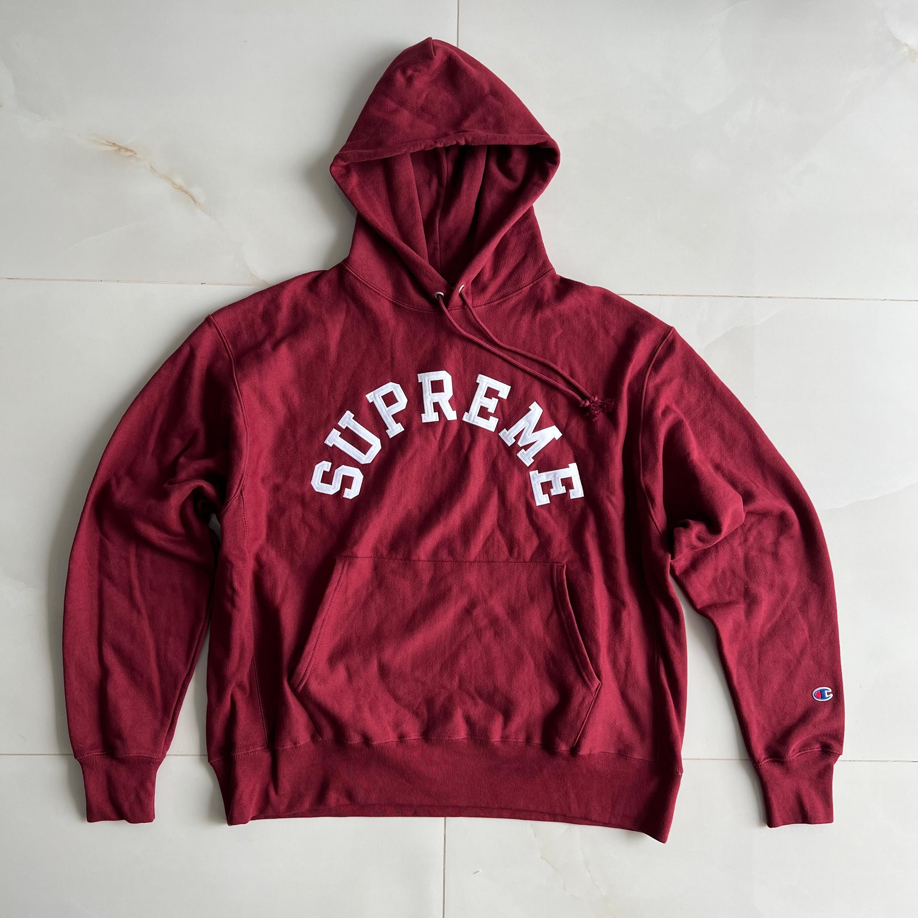 Champion × Supreme Supreme x Champion Hooded Arc Logo Wine Red Size US XL / EU 56 / 4 - 1 Thumbnail