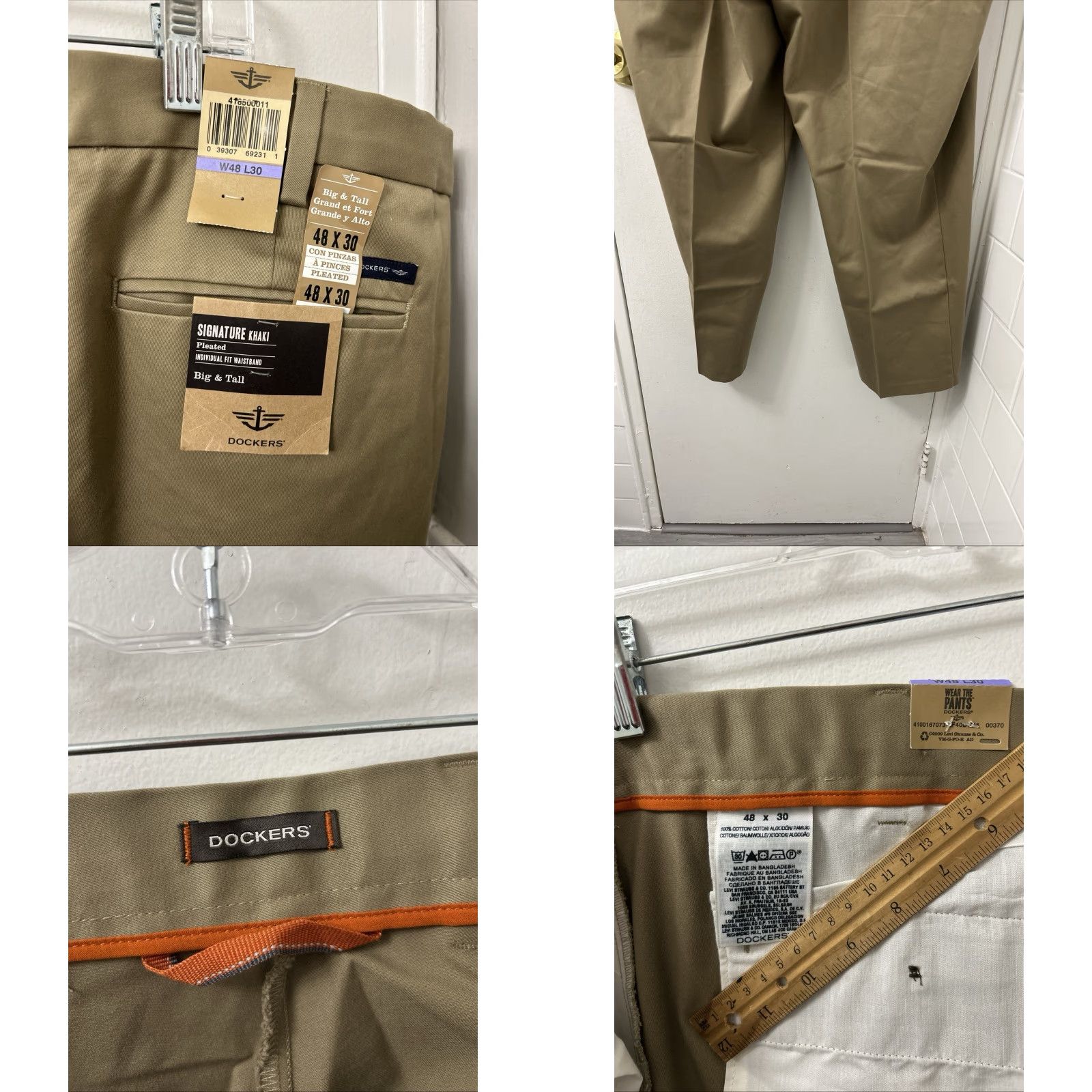 Dockers VINTAGE Dockers Pants Mens 48x30 Beige Signature Khaki Pleated Chino YKK Trousers Size US 32 / EU 48 - 8 Thumbnail